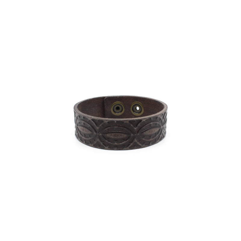 25mm Genuine Leather Wristband for Men & Women - Adjustable Size M/L - Premium Fashion Bracelet by Darin Gordine - Perfect for Casual Wear, Gifts & Everyday Accessories