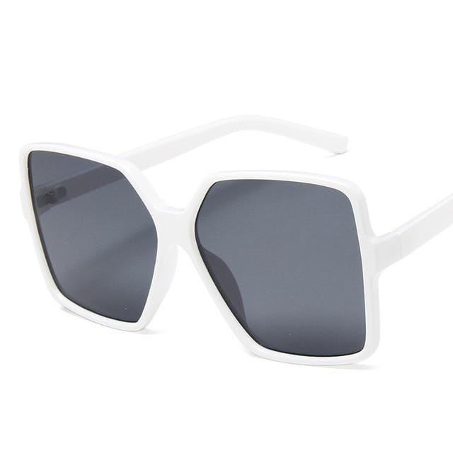 Big Square Oversized Sunglasses for Women - Black Designer Gradient Polarized UV Protection - Fashionable & Trendy Shades for Beach, Driving & Outdoor Activities