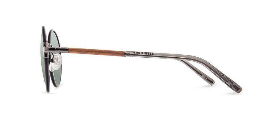 Shwood Hawthorne Acetate Sunglasses - Black Chrome/Mahogany Frame with G15 Lens - Stylish UV Protection for Outdoor Activities & Driving