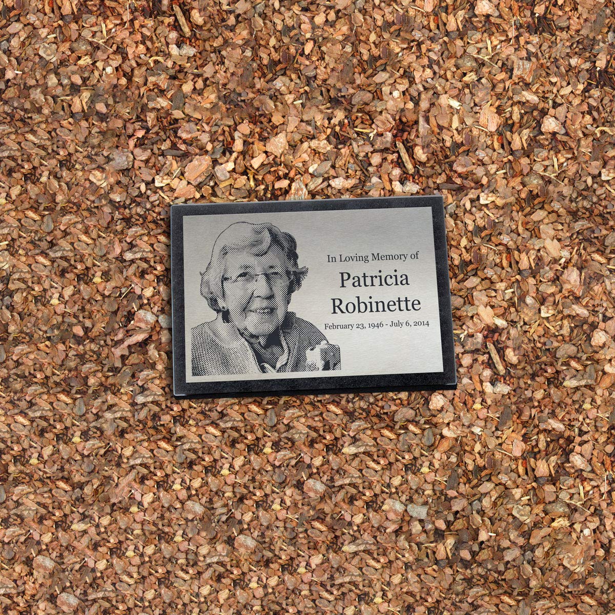 Premium Stainless Steel & Granite Memorial Headstone - Custom Grave Markers for Loved Ones, Pets (Dogs, Cats) - 12