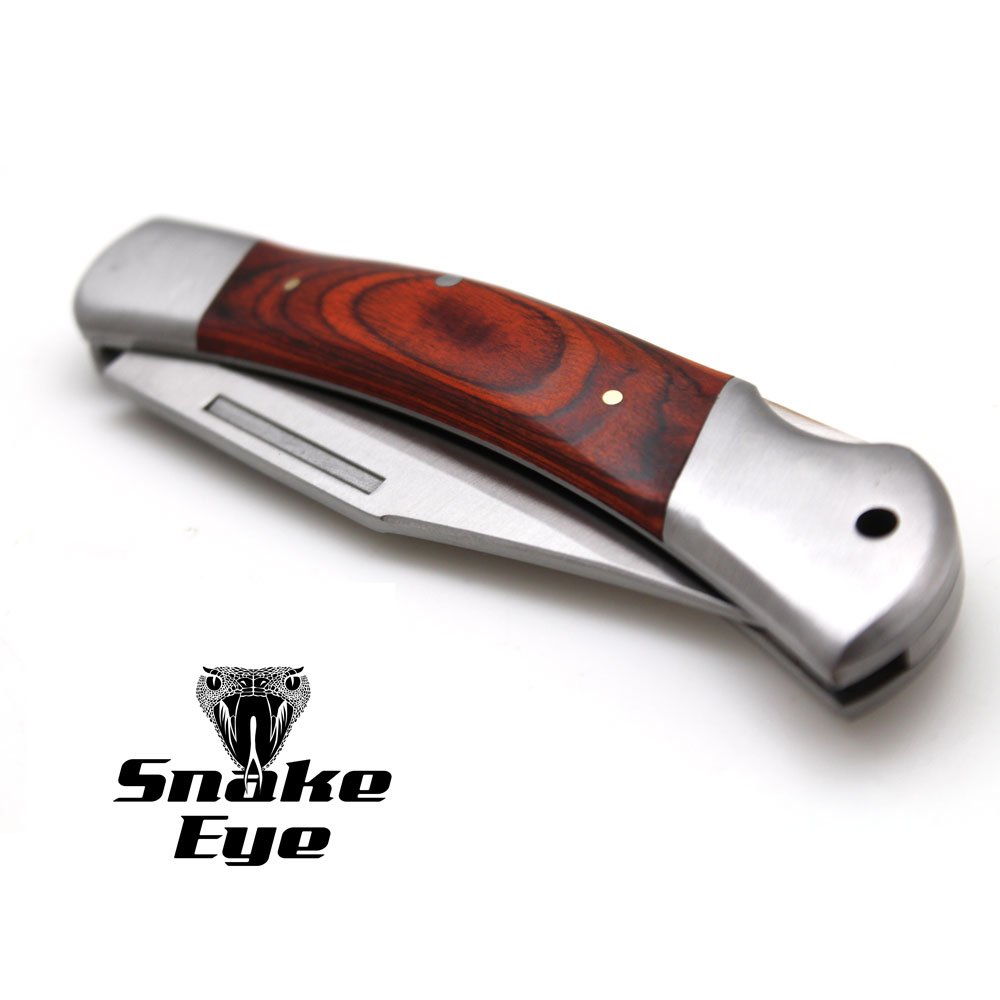 Premium Snake Eye Tactical Lockback Folding Pocket Knife - Large Size with Ergonomic Handle for Outdoor Survival, Camping & EDC Collection