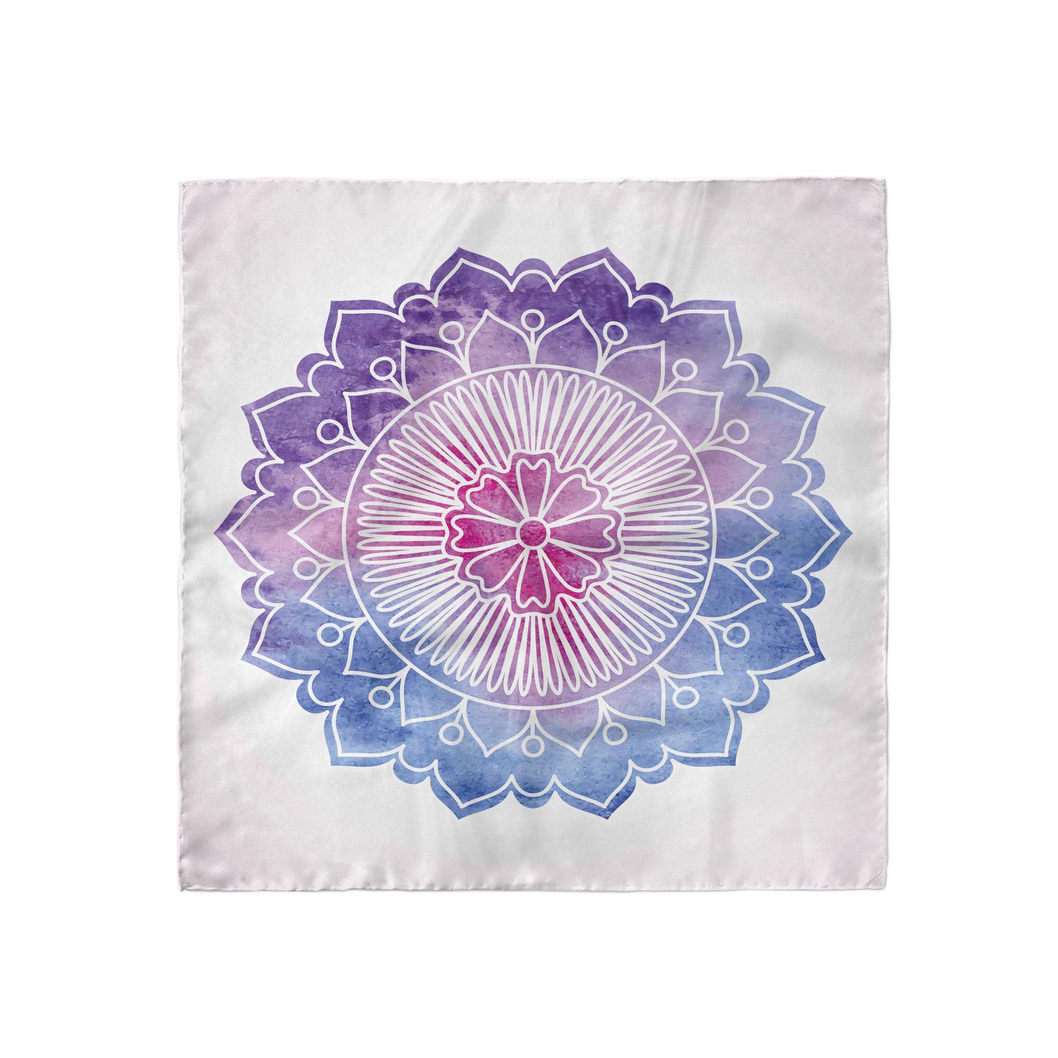 Ambesonne Leaf Head Scarf - Bohemian Blossom Watercolor Print Hair Wrap for Women - Perfect for Beach, Yoga, and Summer Fashion Accessories
