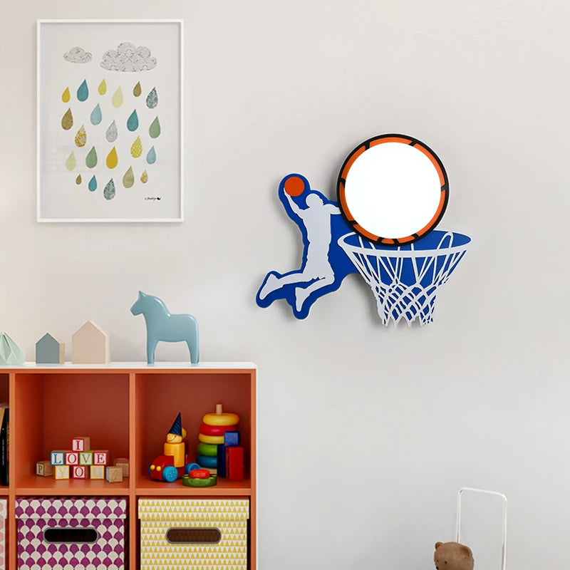 LED Basketball Night Light for Kids Room - Glow in the Dark Sports Decor for Boys Bedroom, Nursery & Game Room - Perfect Gift for Young Basketball Fans