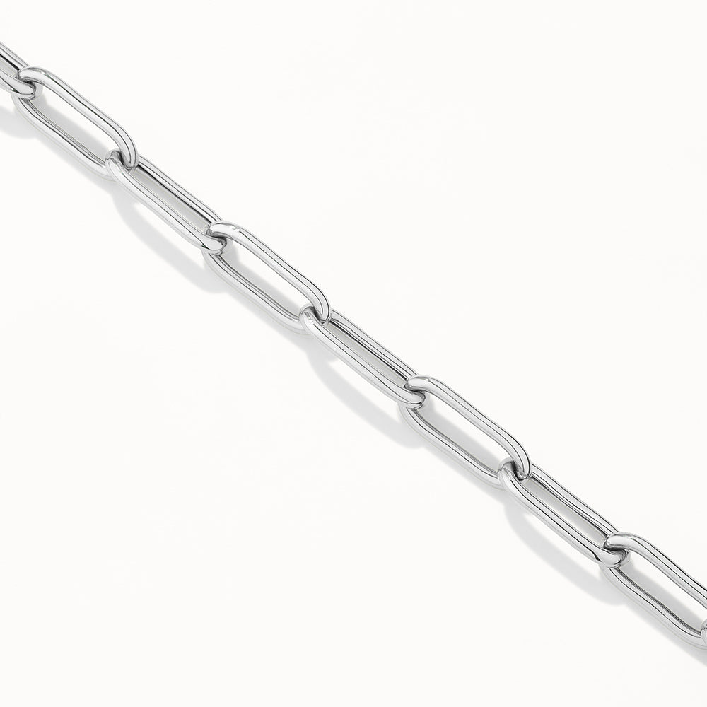 Stylish Silver Boyfriend Paperclip Chain Necklace - Perfect for Layering & Everyday Wear