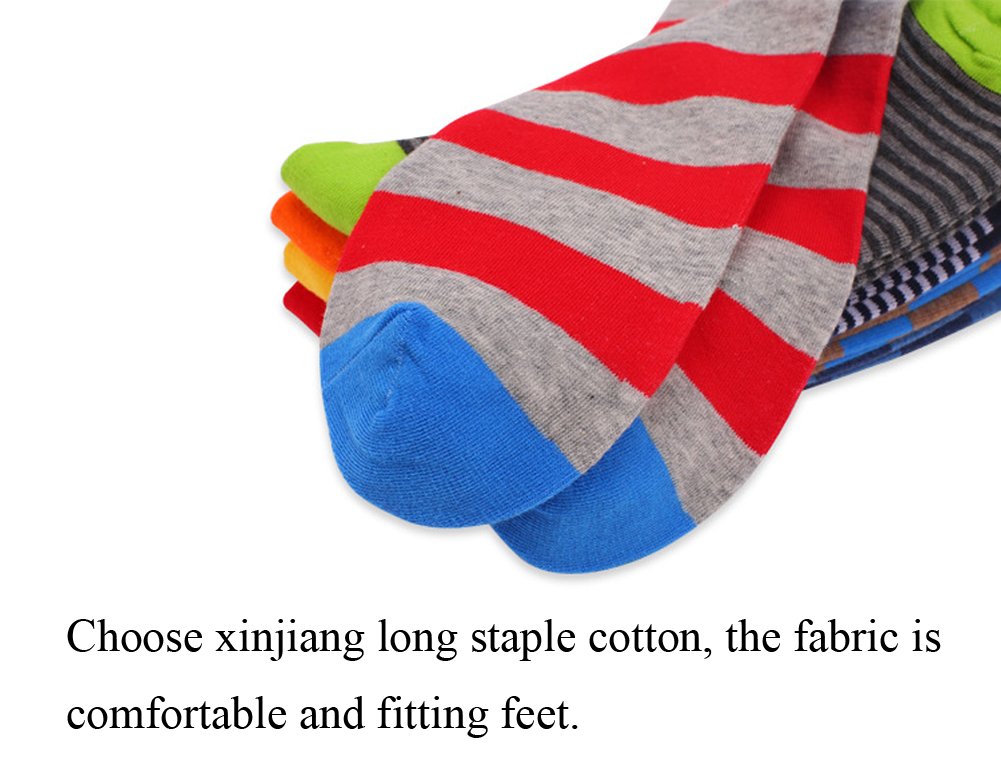 DRASEX Men's Dress Socks - Colorful Crew Socks for Business & Casual Wear - Soft Cotton with Fun Patterns - Perfect for Office, Parties & Everyday Comfort
