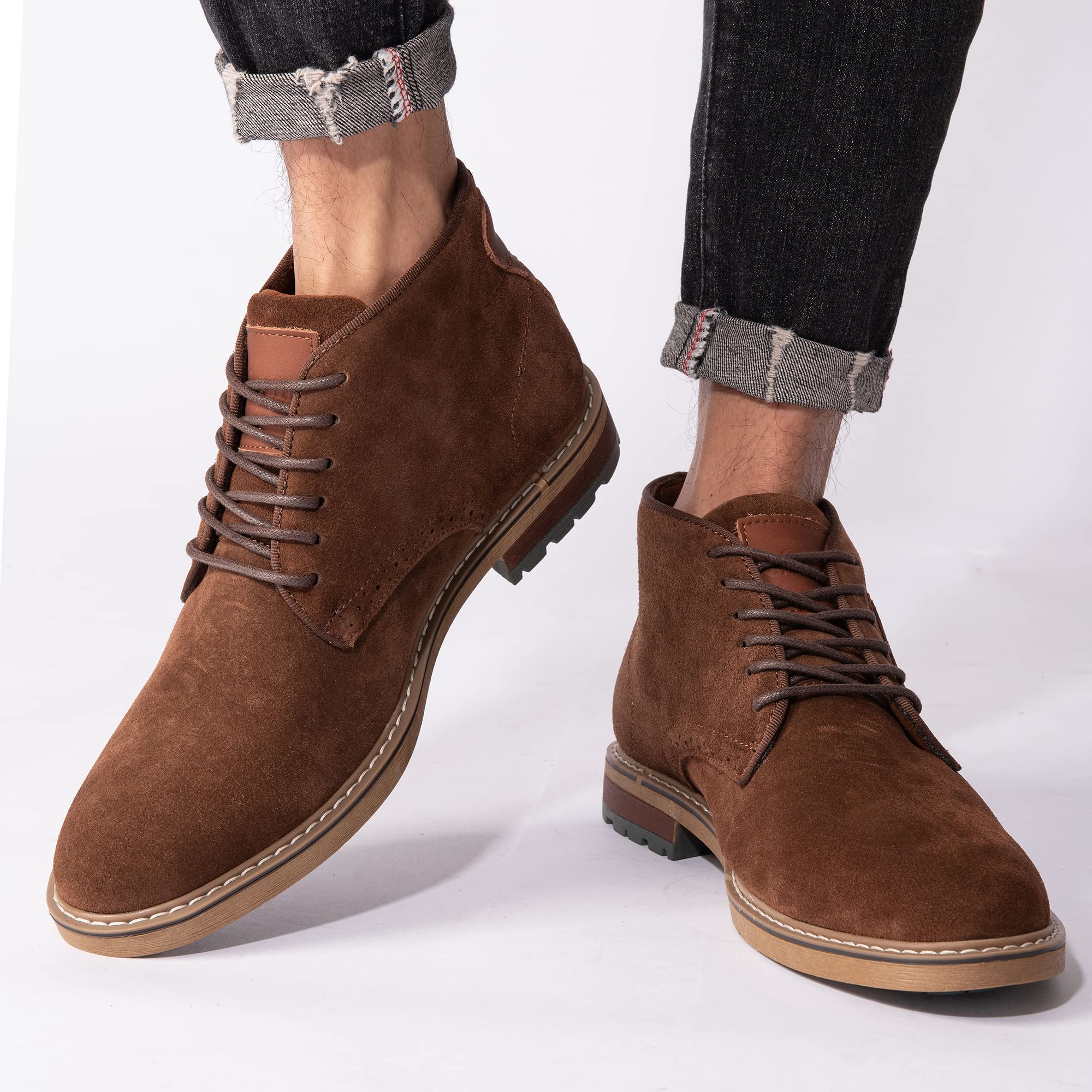 Arkbird Men's Leather Oxford Dress Boots - Stylish & Comfortable Formal Boots for Business, Office & Wedding Occasions