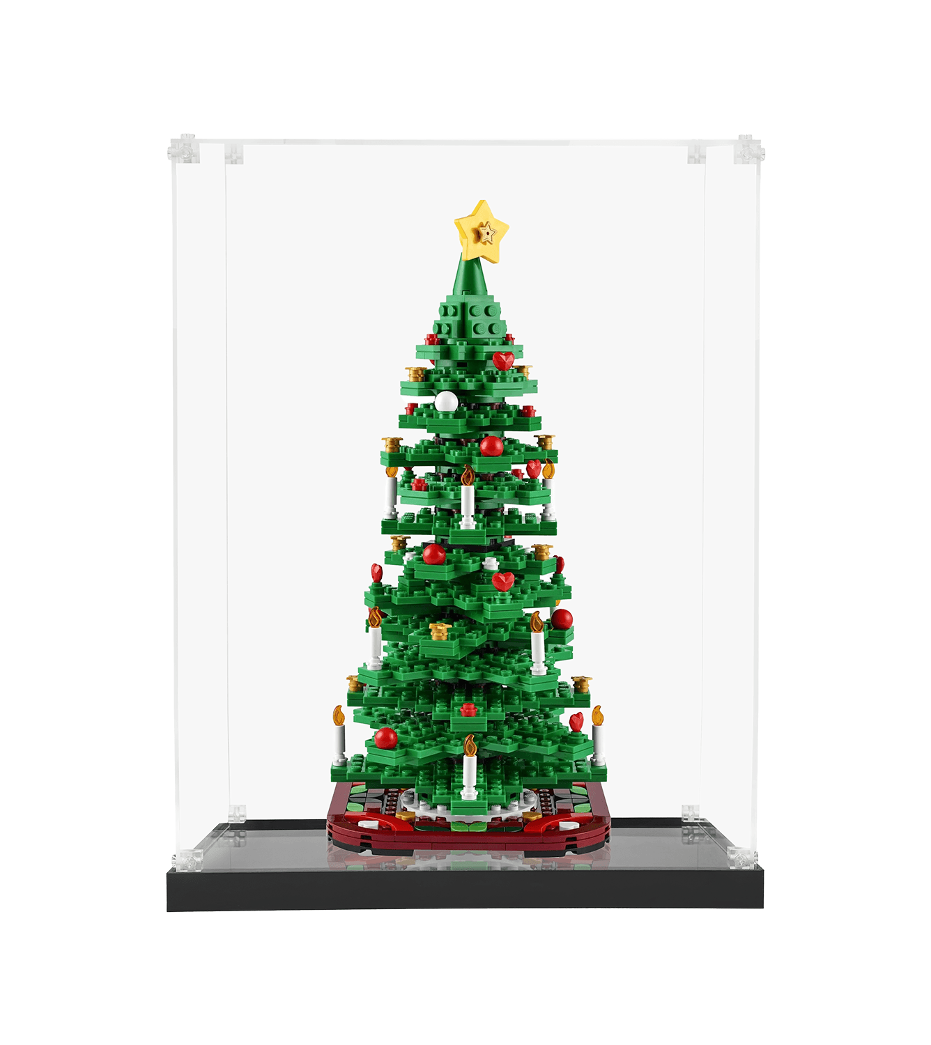 Lego Creator Christmas Tree 40573 Display Case - Clear Protective Cover for Holiday Decor & Collectible Preservation