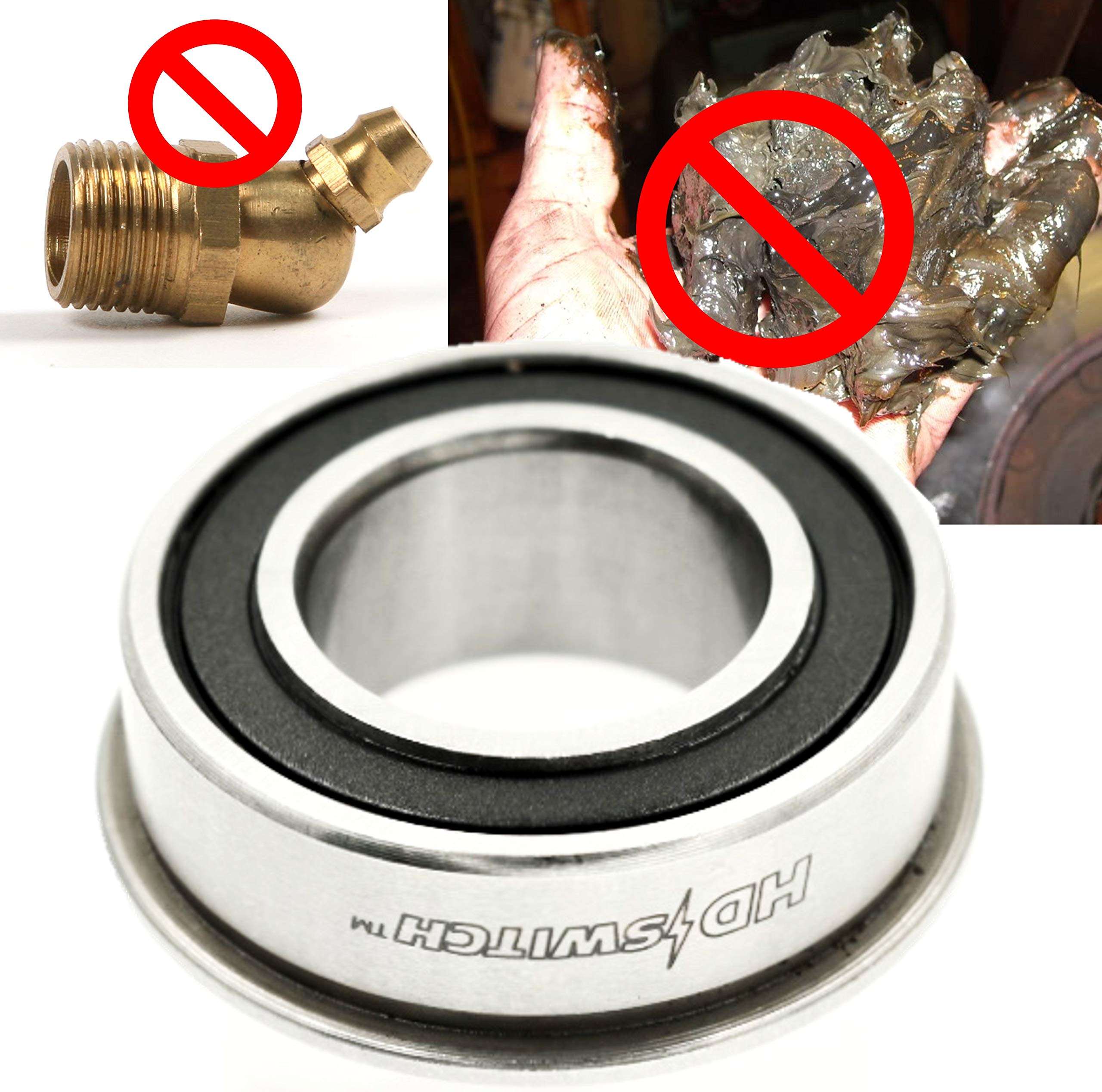 John Deere D100 D105 D110 D120 D130 D140 D150 D160 D170 Front Wheel Bushing to Bearing Conversion Kit with Free Hub Caps - HD Switch Upgrade for Smoother Ride & Enhanced Durability - Perfect for Lawn Mowers, Tractors & Outdoor Power Equipment