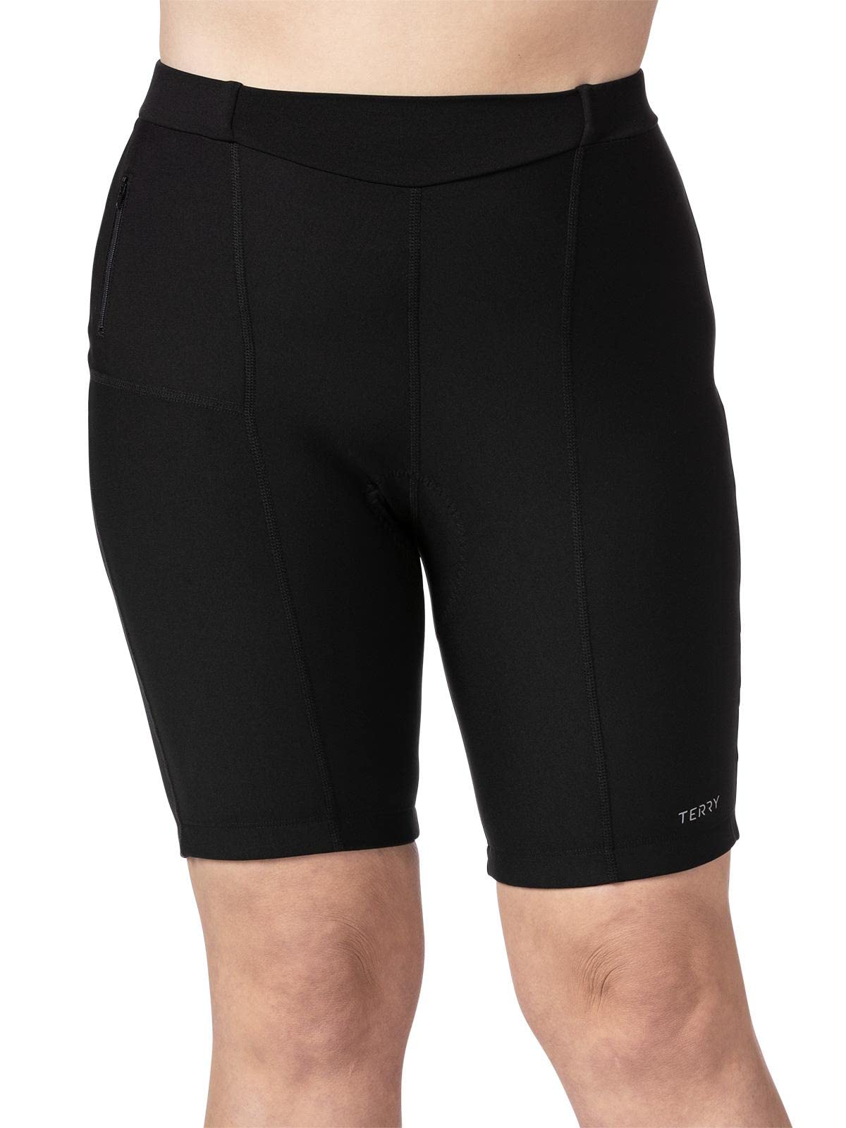 Women's Terry Touring Bike Shorts - 9 Inch Padded Compression Cycling Shorts with Pockets & Leg Grippers | Perfect for Long-Distance Riding, Commuting & Outdoor Workouts