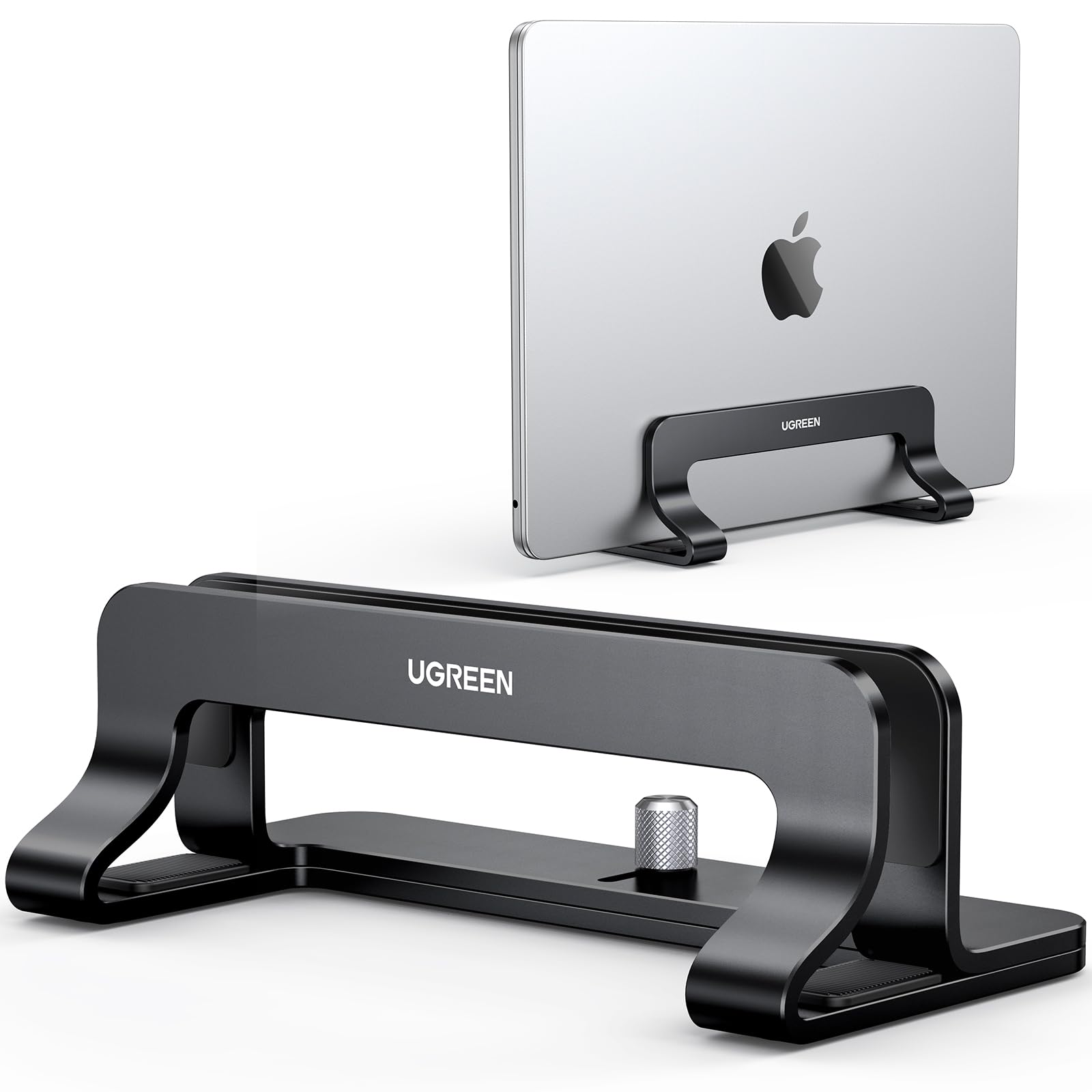 UGREEN Vertical Laptop Stand Holder - Adjustable Aluminum Desktop Stand for MacBook Pro/Air & 17.3