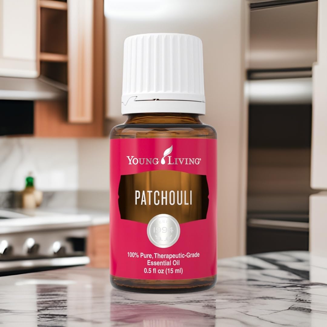 Young Living Patchouli Essential Oil - 15ml - Premium Grade for Dry Skin Care, Aromatherapy & Relaxation - Moisturizes Skin, Reduces Blemishes - Perfect for Diffusers, Massage & DIY Beauty Products