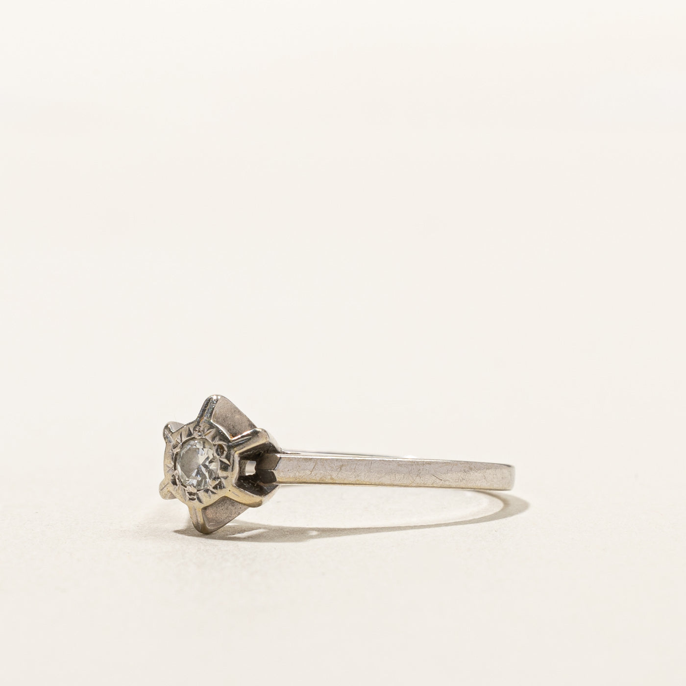 0.09ct Diamond Claw Set Ring - Size 7.25 - Elegant Wedding Band & Anniversary Gift for Women - Perfect for Engagement, Proposal & Special Occasions