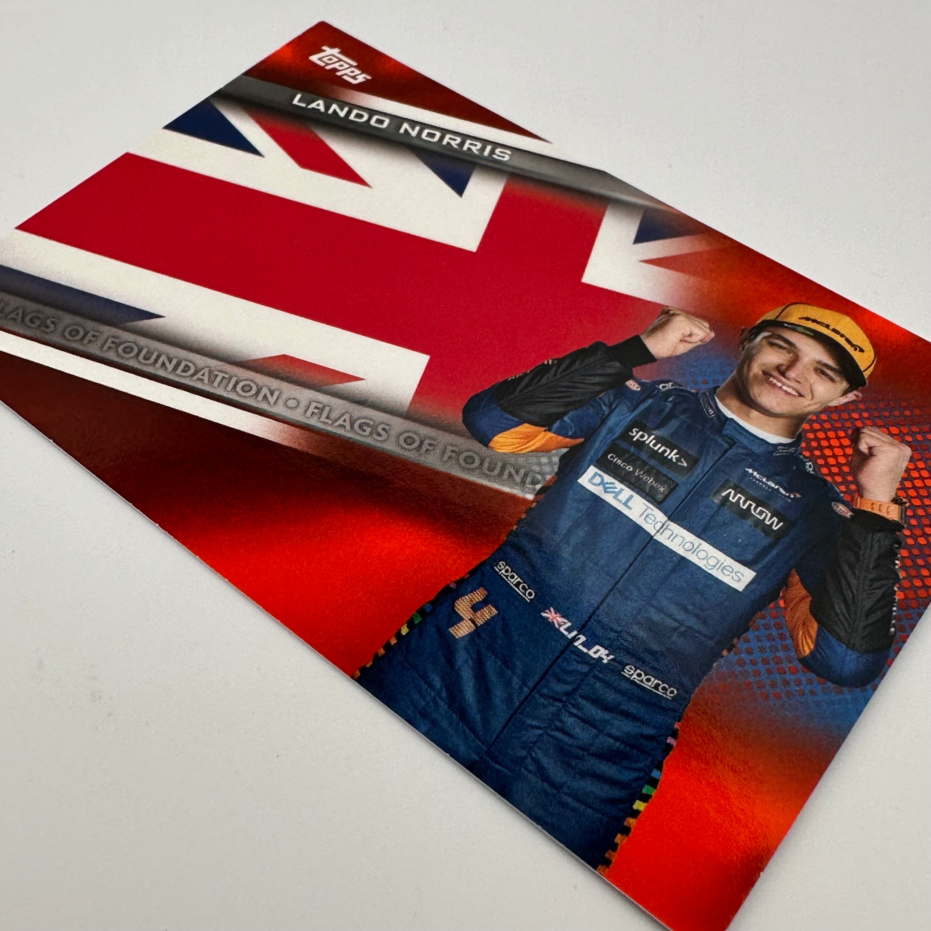 2021 Formula 1 Lando Norris #FF LN Orange 20/25 Flags of Foundation - Collectible Racing Memorabilia for F1 Fans & Sports Enthusiasts