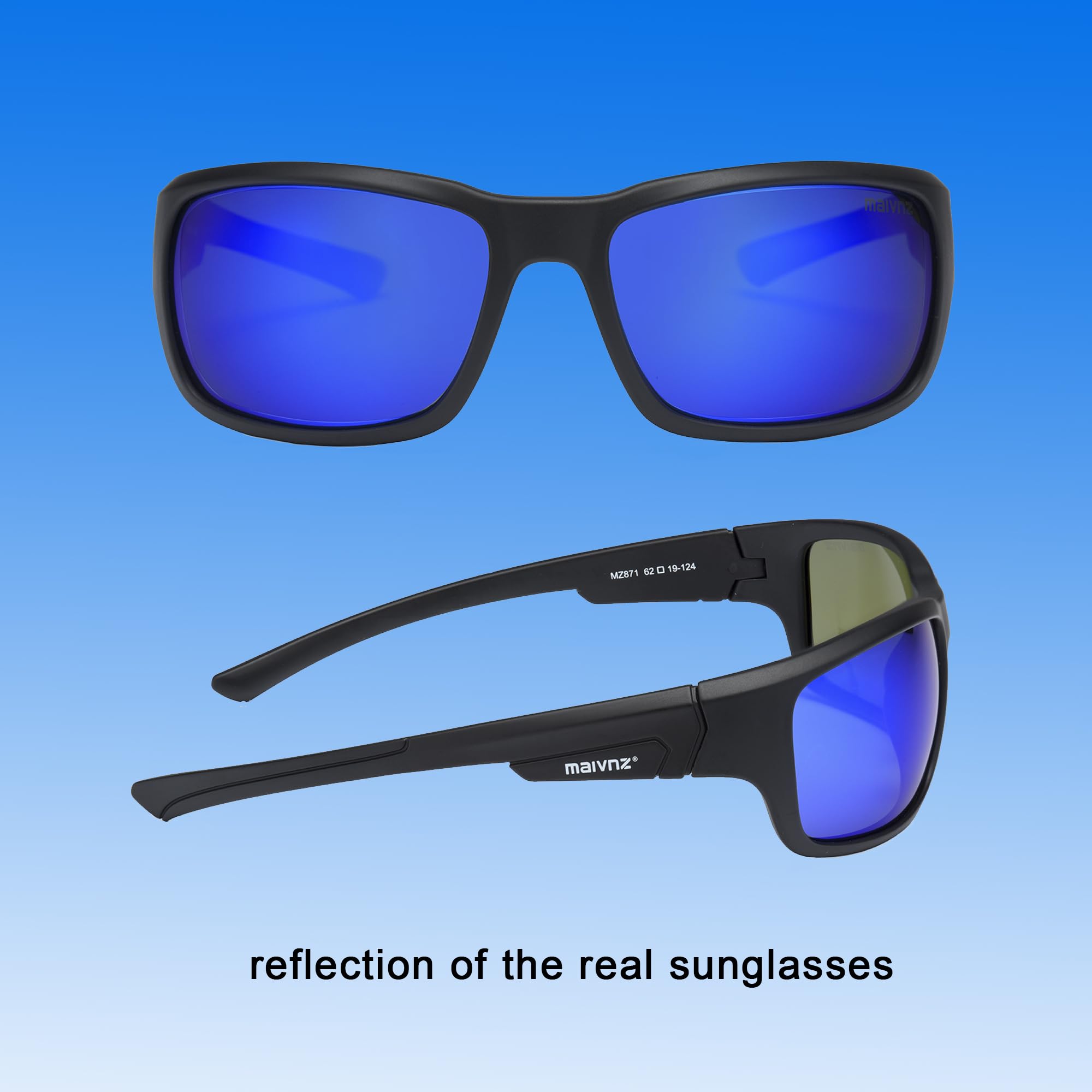 Polarized Fishing Sunglasses for Men - UV Protection, Anti-Glare, Lightweight & Durable - Perfect for Boating, Kayaking, Water Sports & Outdoor Activities