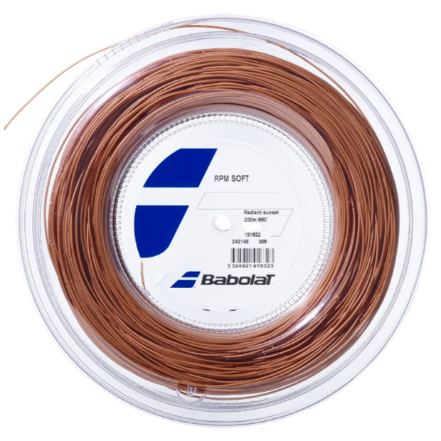 Babolat RPM Soft 17/1.25 Tennis String Reel (Orange) - High Performance Polyester String for Spin & Control - Perfect for Competitive Players & Tournament Play