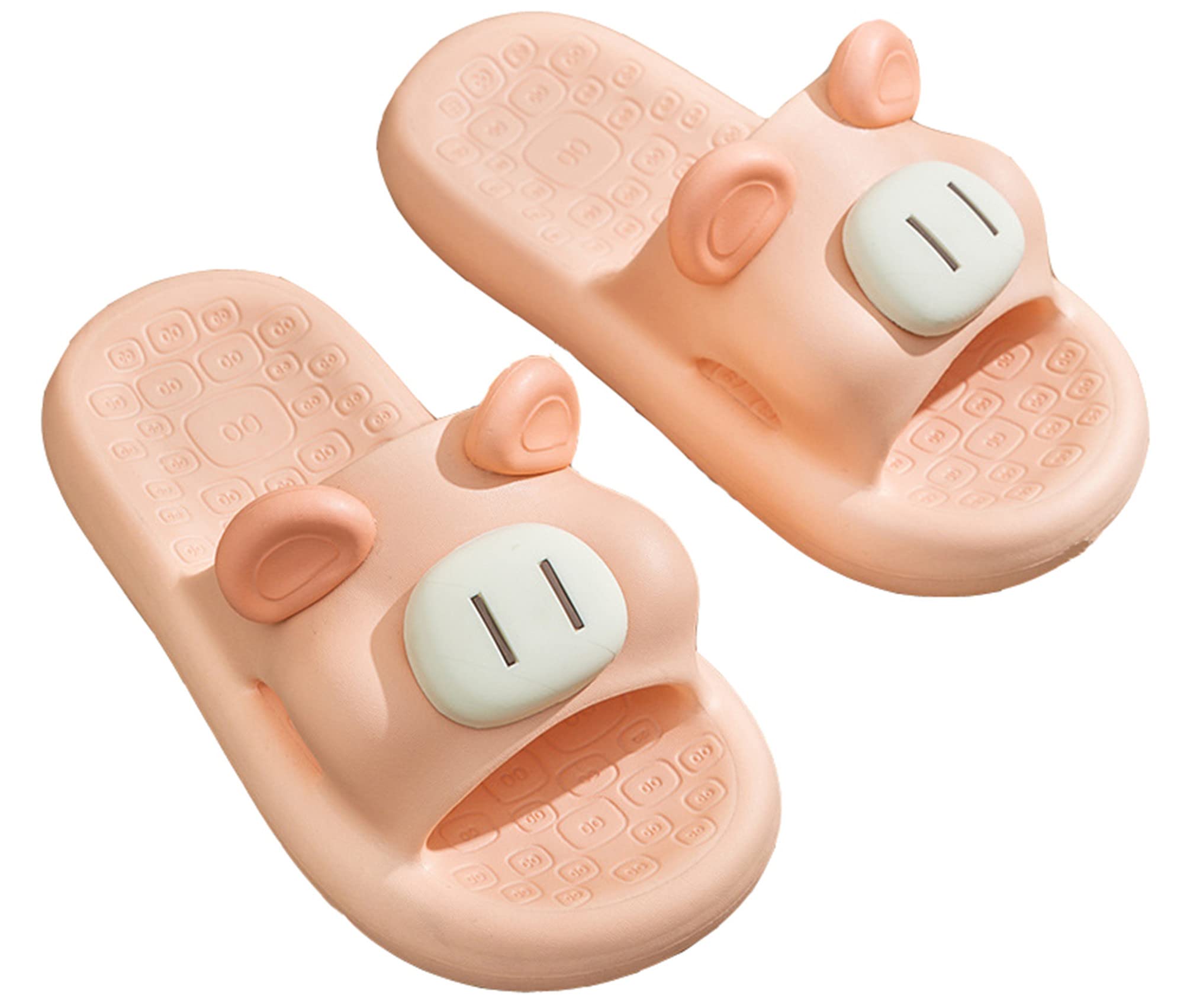 **Women's Summer Animal Pig Slippers - Indoor Non-Slip Open-Toe Sandals for Bathroom, Home, and Spa Comfort**