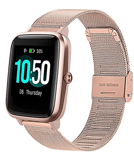 ECSEM Stainless Steel Watch Band for FirYawee Smartwatch - Quick Release Replacement Strap, Durable Metal Wristband Accessory - Perfect for Work, Gym & Everyday Wear