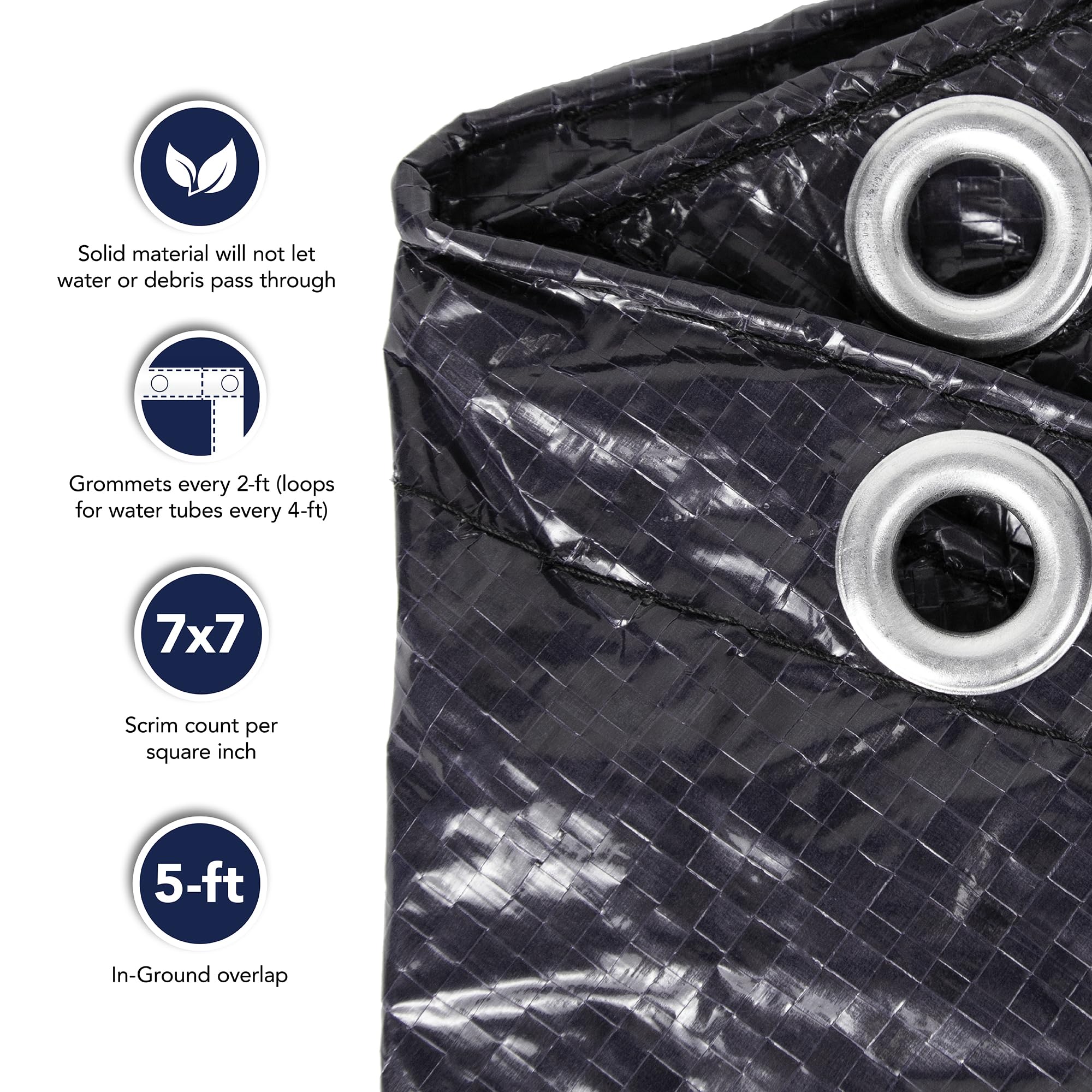 Blue Wave Bronze 8-Year 25ft x 45ft Rectangular In-Ground Pool Cover | Heavy Duty Winter Protection for Swimming Pools | Perfect for Snow, Leaves & Debris Protection