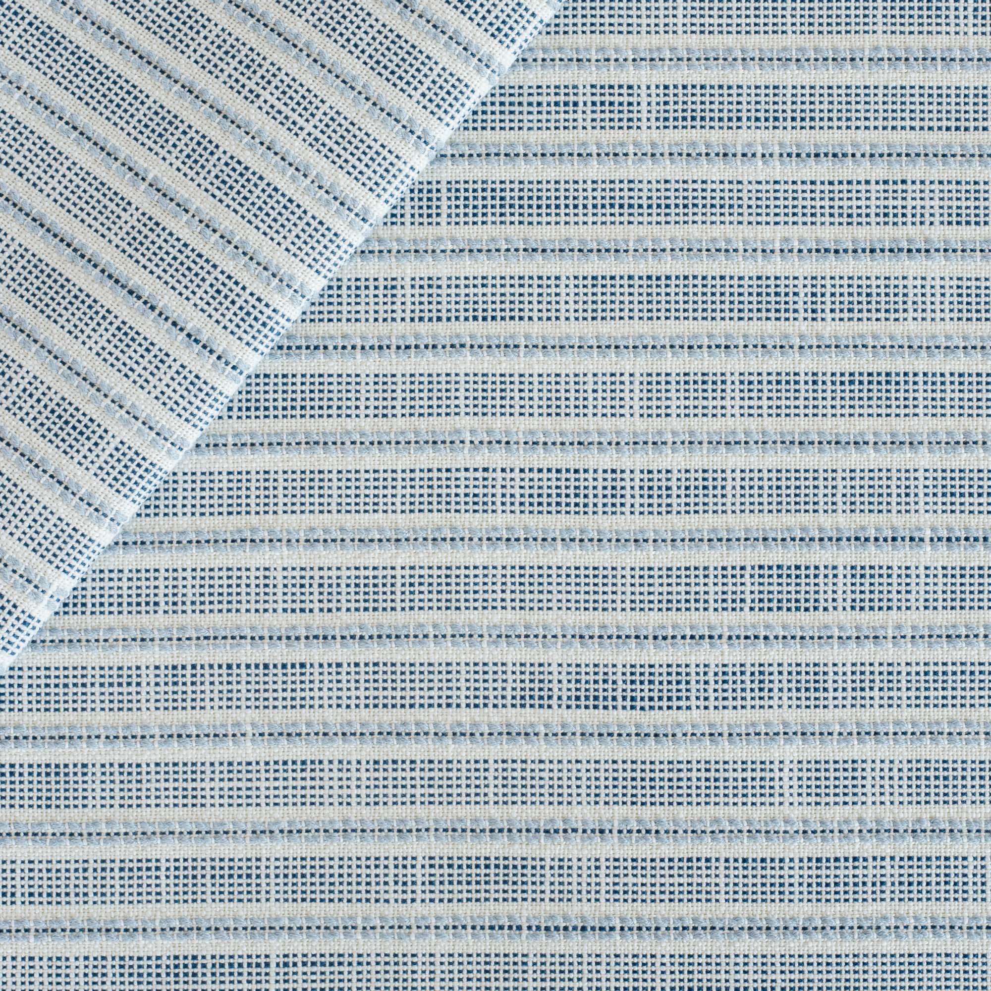 Amalfi Stripe InsideOut Fabric - Indigo Blue Cotton Blend for DIY Upholstery, Home Decor & Fashion Projects | Perfect for Curtains, Pillows & Clothing