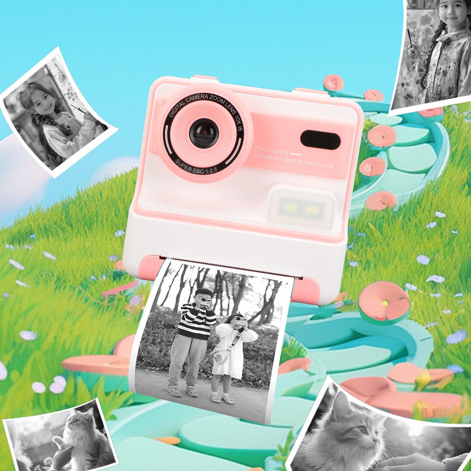 Kids Instant Print Camera - 1080P HD 48MP Digital Camera with 2.4