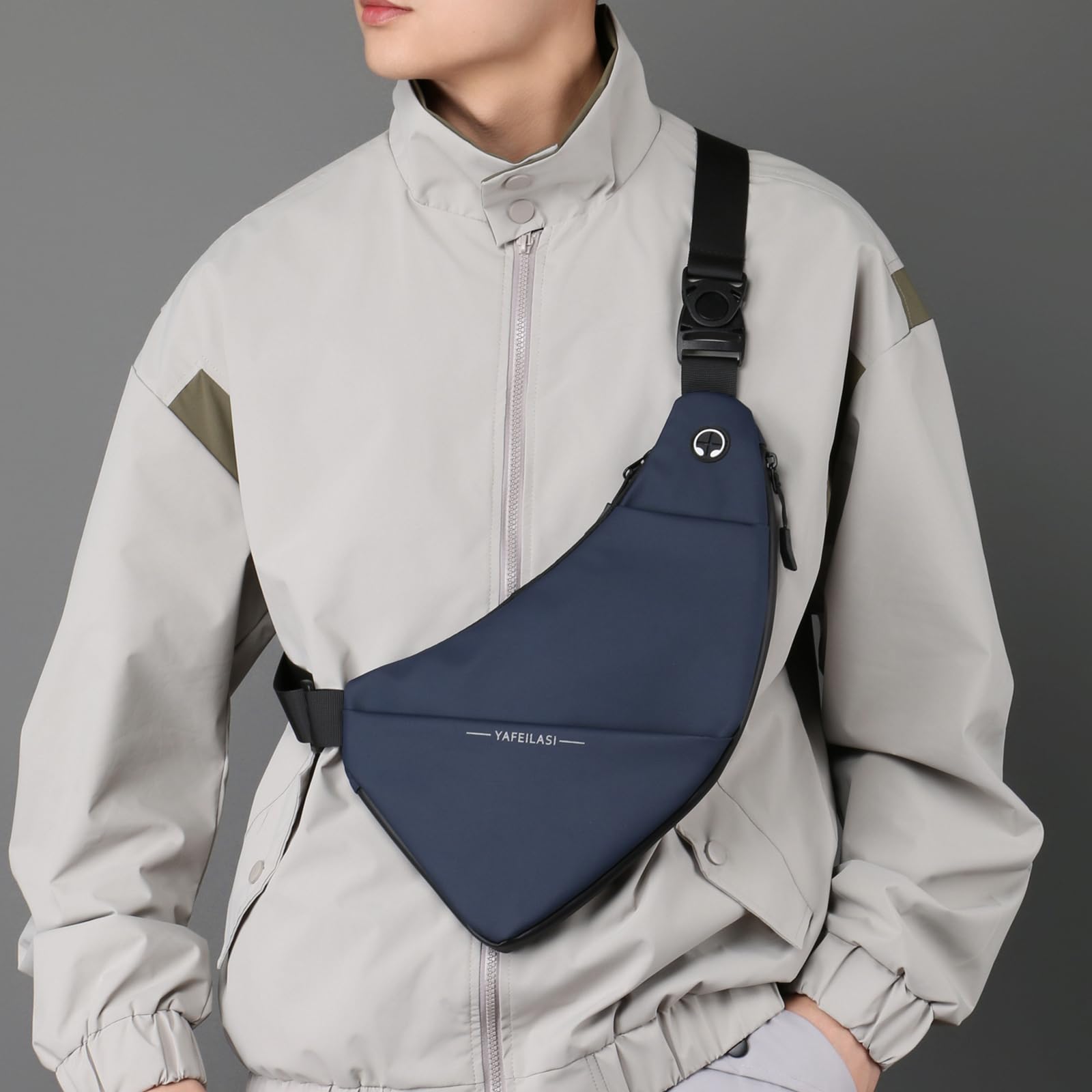 Anti-Theft Sling Bag for Women & Men - Small Crossbody Backpack with Front & Back Pockets - Perfect for Travel, Hiking, and Daily Commute