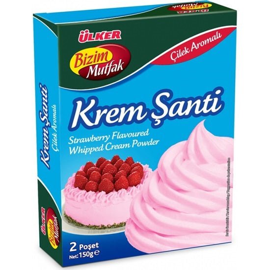 Whipped Cream Powder - Strawberry Flavor 150g | Instant Dessert Topping for Cakes, Coffee & Milkshakes | Vegan & Gluten-Free