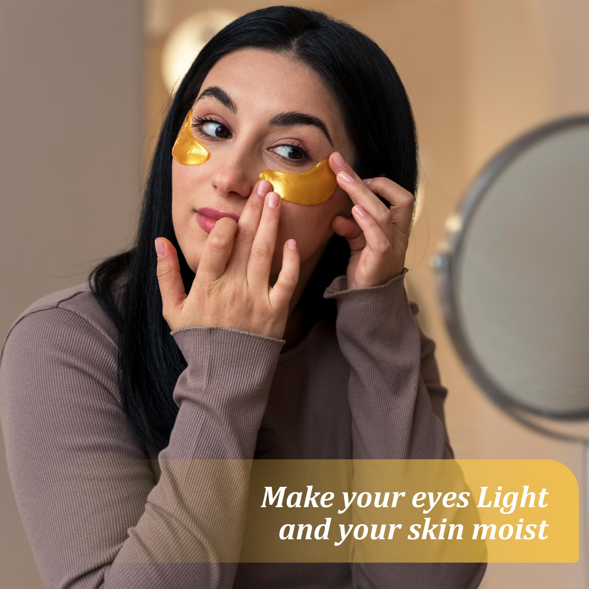 Beauty Golden Under Eye Patches (20 Pairs) - Collagen Eye Mask for Dark Circles & Puffy Eyes Treatment, Anti-Wrinkle & Revitalizing Skin Care - Perfect for Travel, Spa & Daily Use