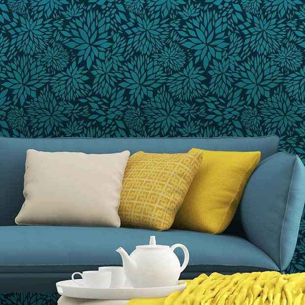 Petal Play Floral Damask Wall Stencil - DIY Home Decor, Reusable Painting Template for Bedroom, Nursery & Living Room Accent Walls