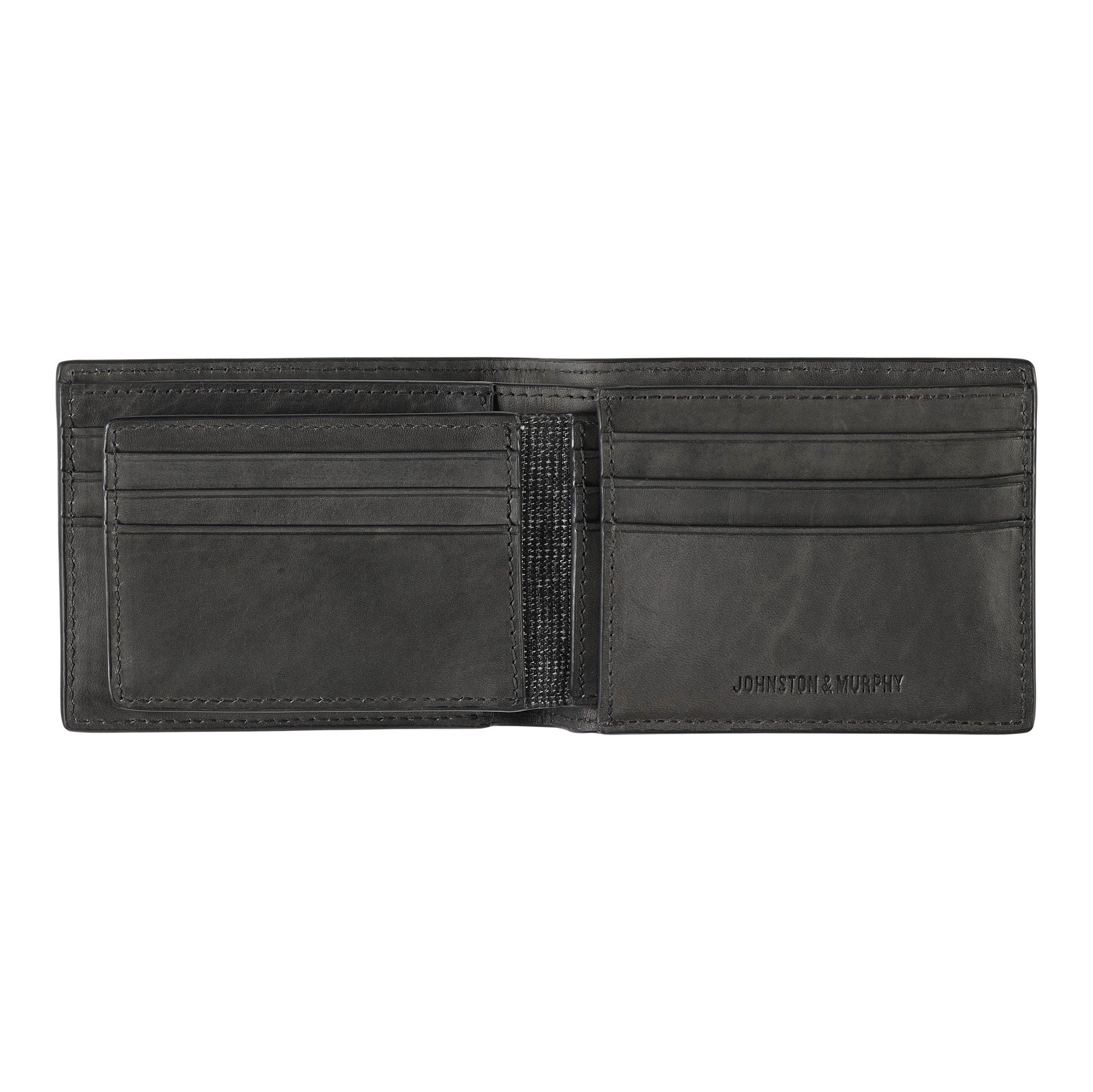 Johnston & Murphy Rhodes 2-in-1 Genuine Leather Billfold Wallet for Men - Slim RFID Blocking Bifold Wallet with ID Window, Perfect for Everyday Carry & Business Use