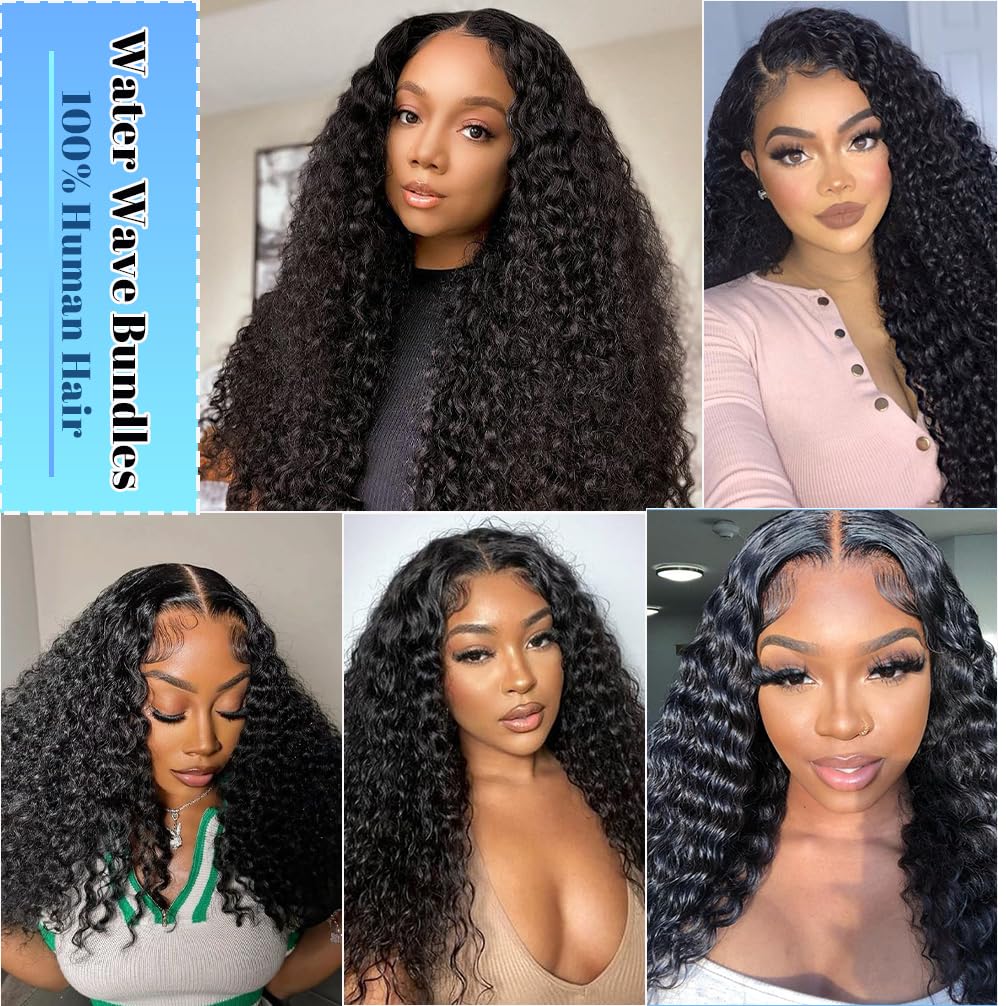 100% Unprocessed Virgin Wet and Wavy Human Hair Bundles 20 22 24 Inch - 12A Burmese Curly Hair Extensions Natural Black for Styling & Volume | Perfect for Daily Wear, Parties & Special Occasions