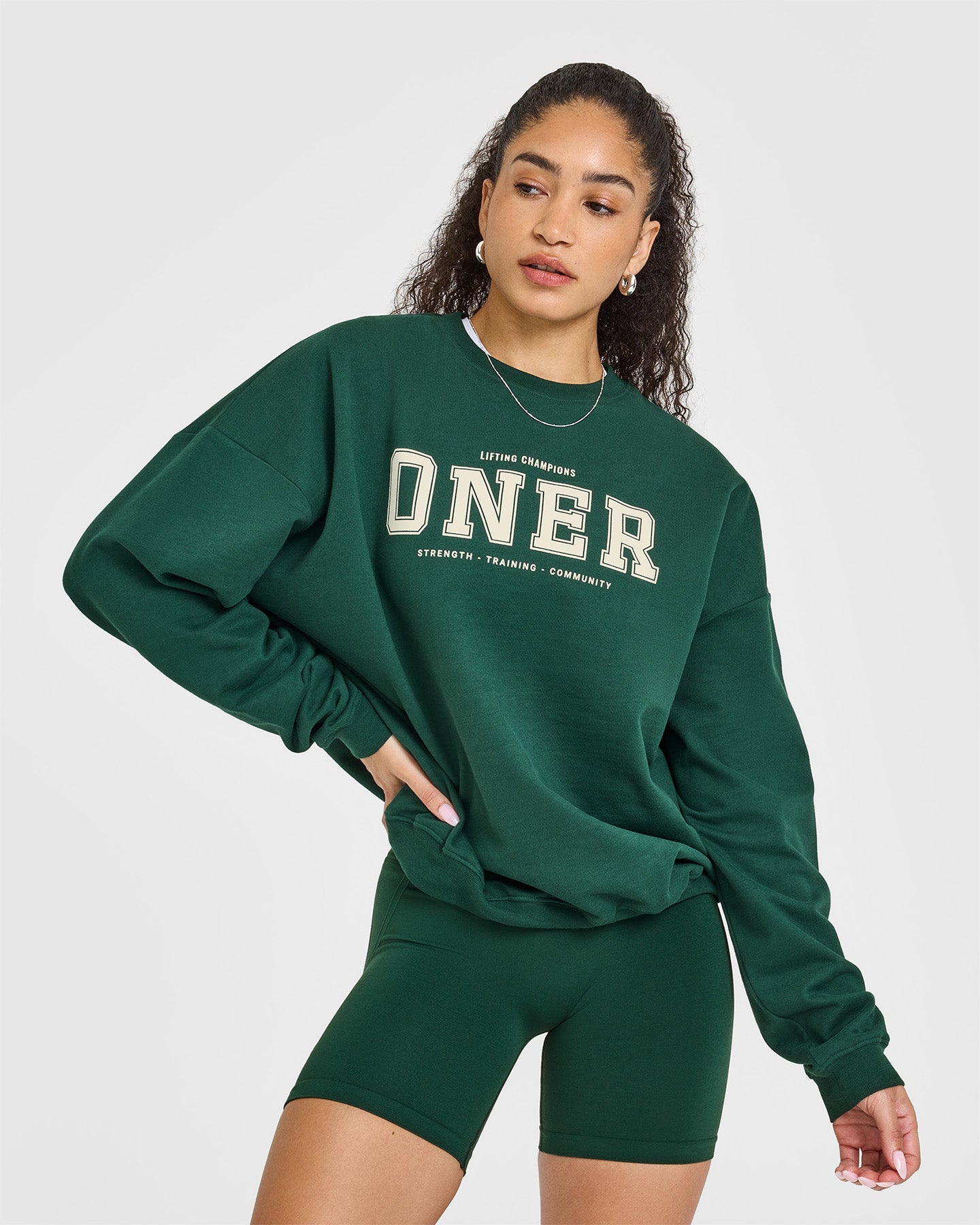 Oner Lightweight Sweatshirt for Men & Women | Soft Casual Pullover Hoodie in Racing Green | Perfect for Running, Gym, and Everyday Wear