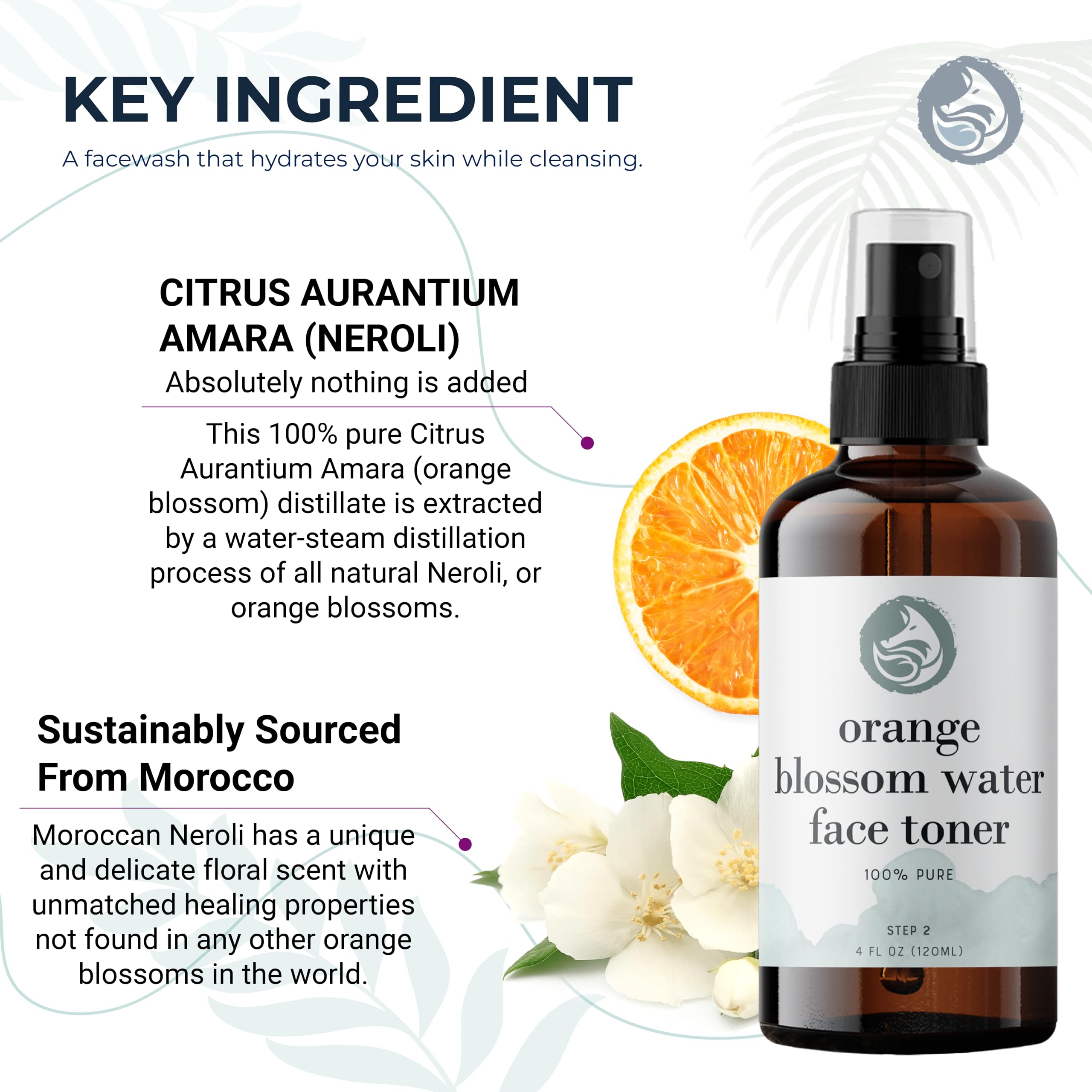 Best Retinol Face Serum & Orange Blossom Toner Set - Anti-Aging Skincare Duo for Glowing Skin | Day & Night Routine, Dry & Oily Skin Care