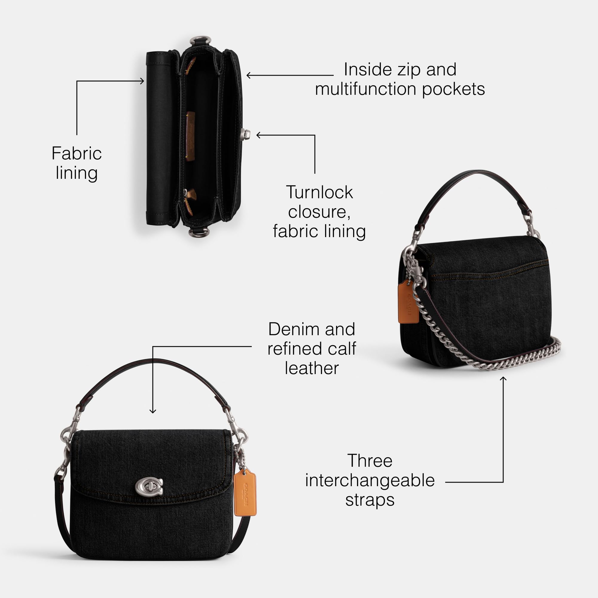 Coach Women's Cassie 19 Crossbody Bag - Stylish Leather Shoulder Purse for Everyday Use, Work & Travel