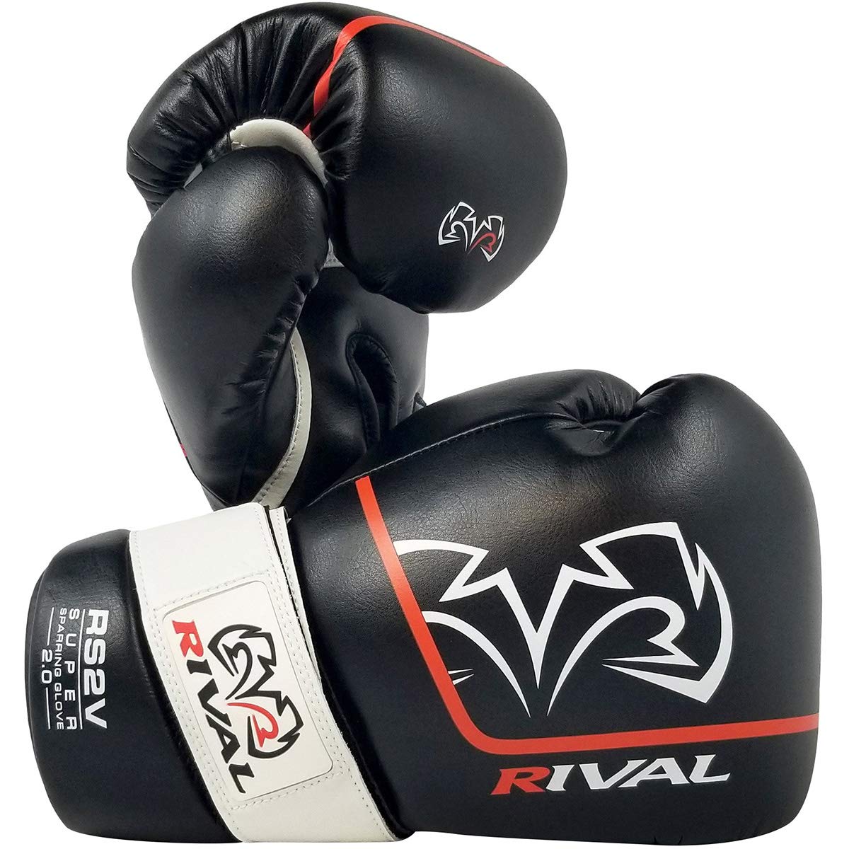 RIVAL Boxing RS2V 2.0 Super Sparring Gloves - Single Strap Hook & Loop Closure, Soft Inner Lining for Comfort - Perfect for Training, Sparring & MMA Practice