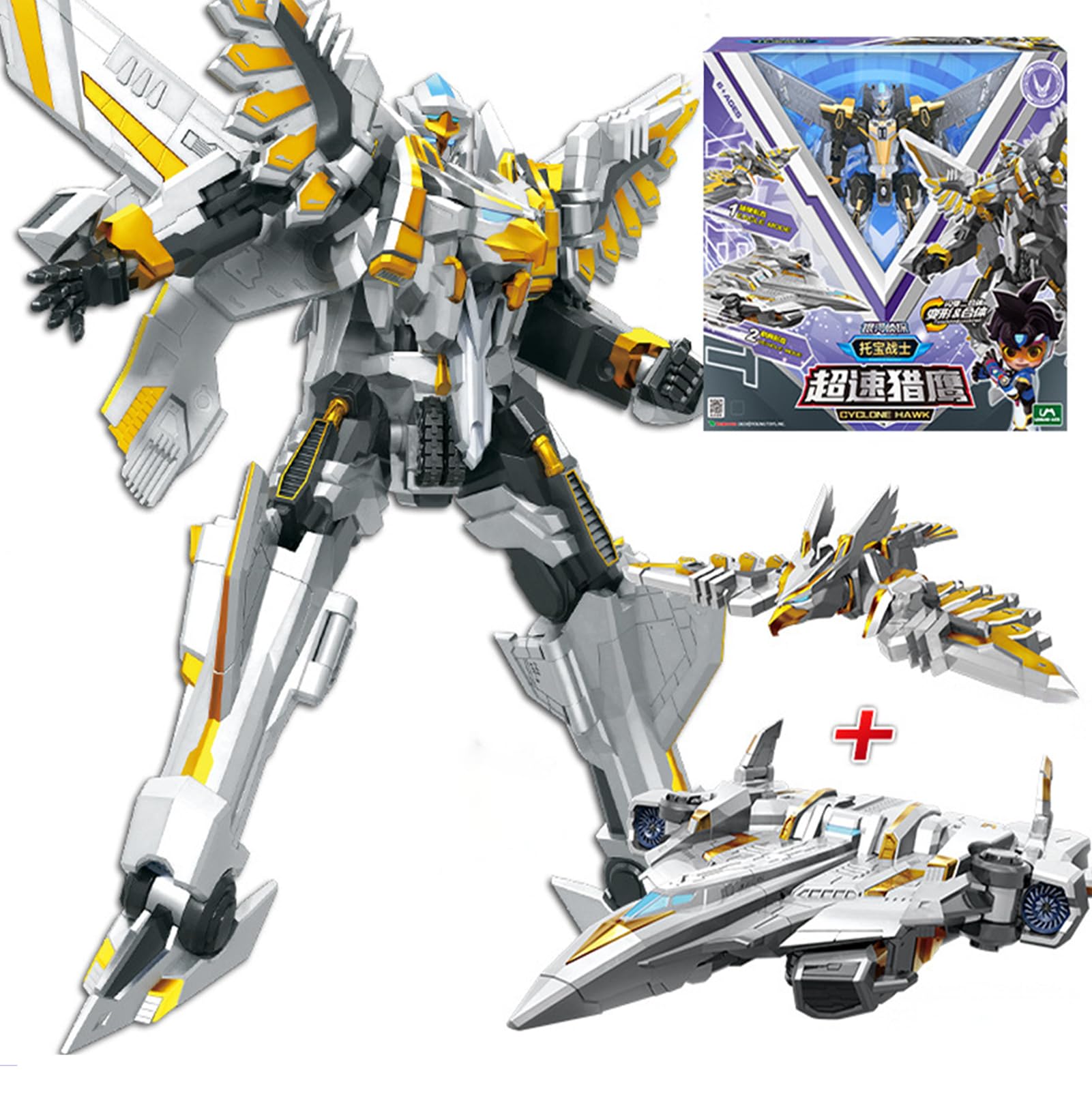 16'' Astro Transforming Robot Toy - 6-in-1 Convertible Car to Robot Action Figure | STEM Educational Toy for Kids Ages 3-12 | Perfect for Halloween, Christmas & Birthday Gifts | Interactive Play for Home, School & Party Activities (Model: MG-14''-4In1)