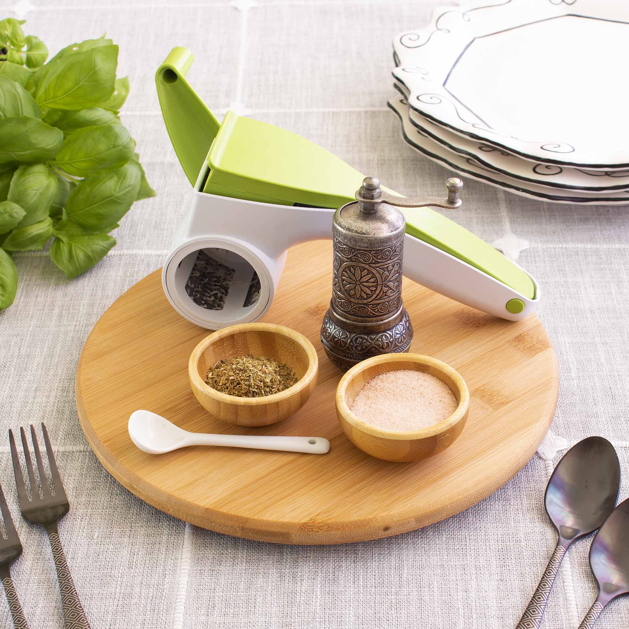 TB Home® 10-Inch Lazy Susan Turntable - Smooth Rotating Organizer for Kitchen, Dining Table, Spice Rack & Craft Room - Durable Bearing for Easy Access to Condiments, Spices & Decor Items