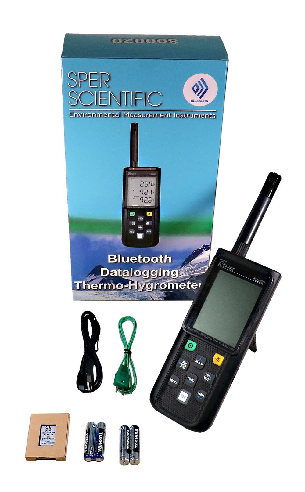 Wireless Bluetooth Temperature and Humidity Data Logger - Monitor Indoor/Outdoor Climate for Home, Greenhouse, Warehouse | Real-Time Tracking & Alerts
