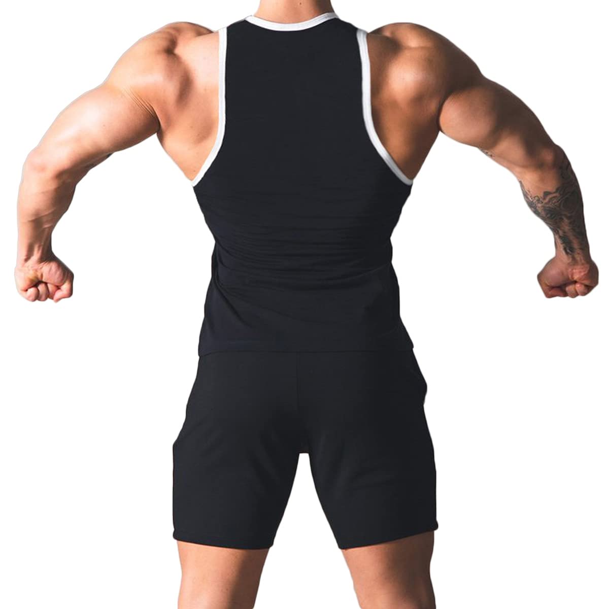 Men's Quick-Dry Workout Tank Top - Lightweight Athletic Muscle Shirt with Stringer Design for Gym & Training | Moisture-Wicking Performance Apparel for Running, Fitness & Sports