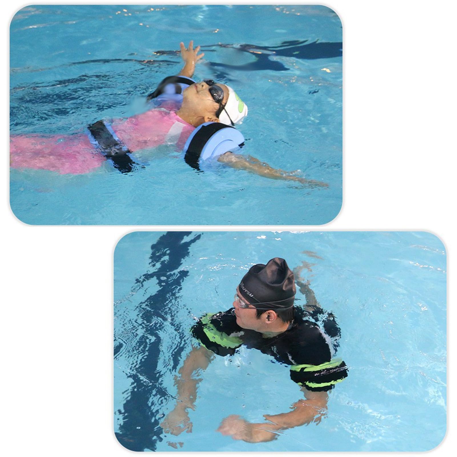 PerGar Foam Swim Aquatic Cuffs - Water Aerobics Float Rings & Ankle Bands for Pool Exercise - Fitness Workout Set with Adjustable Arm Belts & Ankle Weights - Ideal for Swimming Training, Water Aerobics & Aqua Fitness Classes