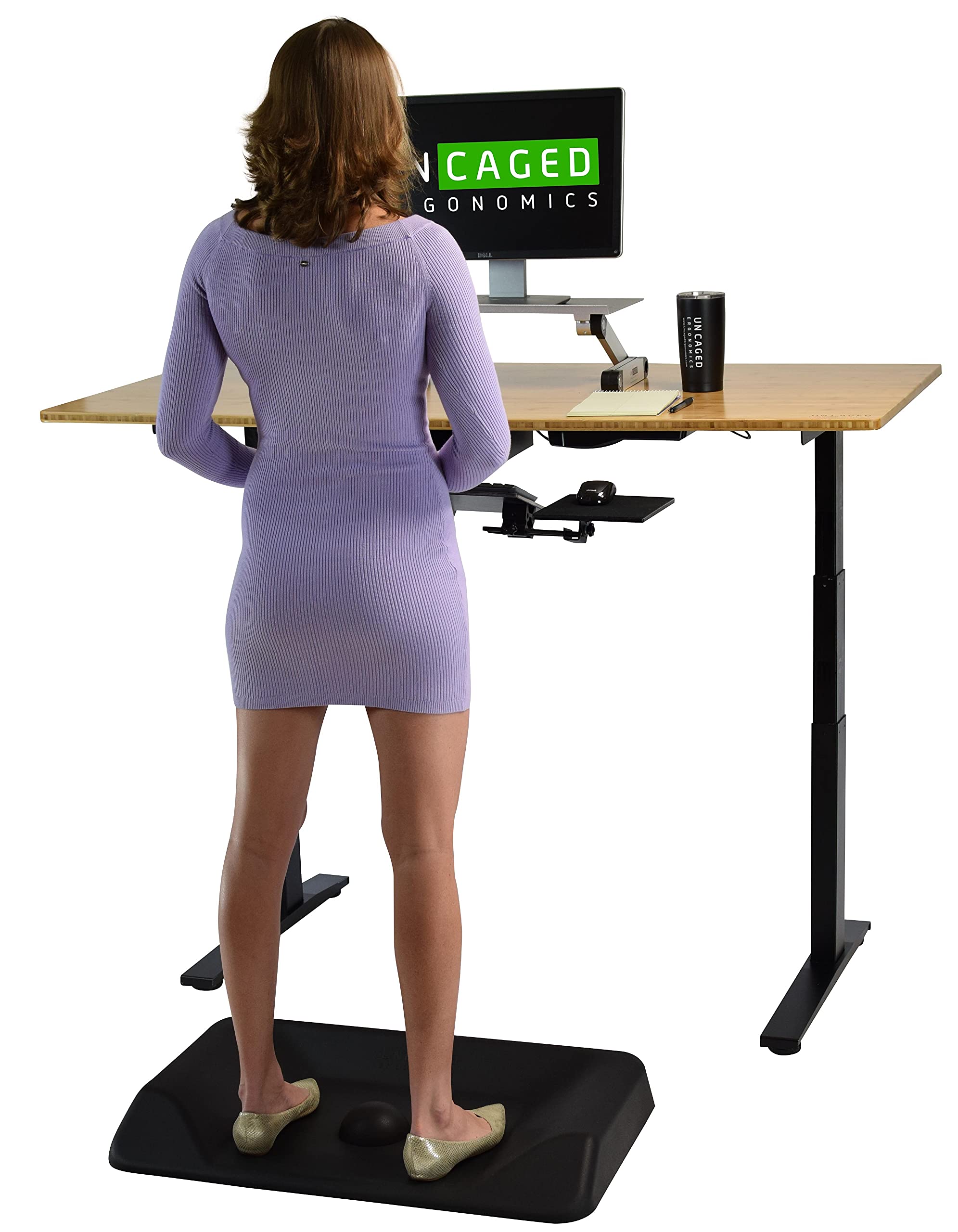 Premium Anti-Fatigue Standing Desk Mat with Massage Balls - Extra Large Ergonomic Office Floor Mat for Standing Desks - Reduce Foot Pain & Improve Posture - Perfect for Home Office, Workstations & Standing Desks