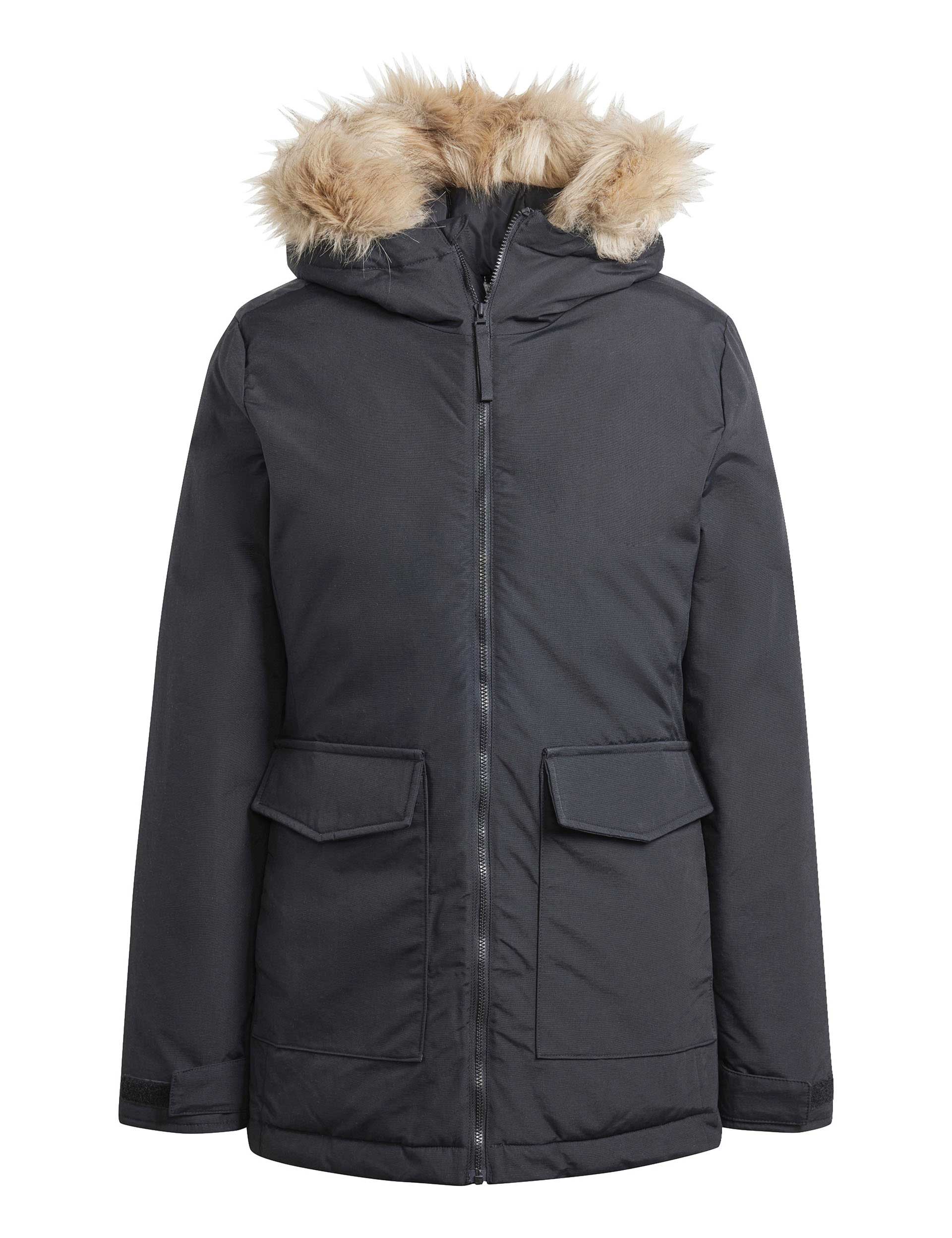 Paveric Fur Parka Coat for Women - Warm Winter Jacket with Faux Fur Hood, Black | Perfect for Cold Weather, Outdoor Activities & Fashion