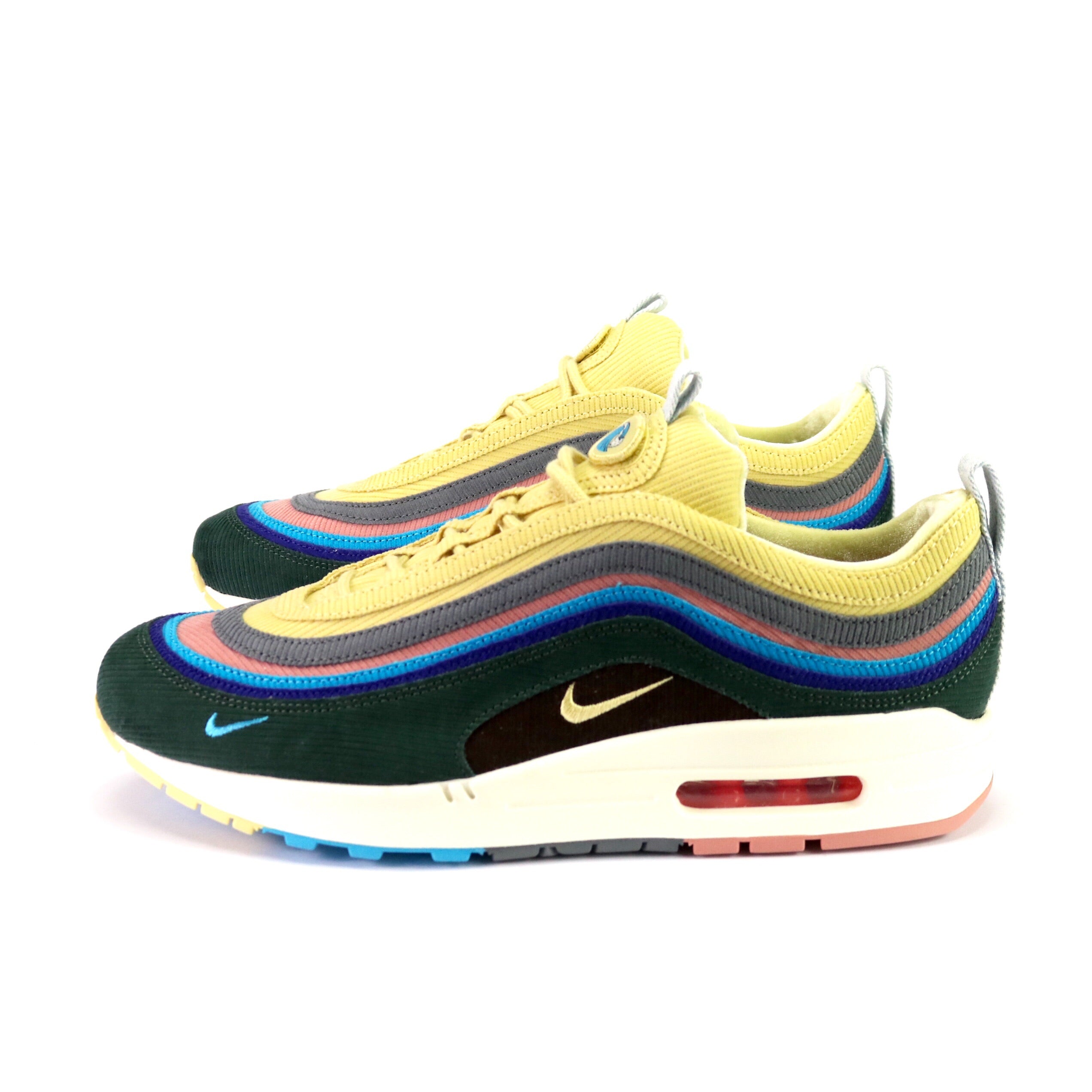 Nike Air Max 1/97 VF Sean Wotherspoon Light Blue Fury Lemon Wash Sneakers - Limited Edition Retro Running Shoes for Men & Women | Perfect for Streetwear, Casual Outfits and Sneaker Collectors