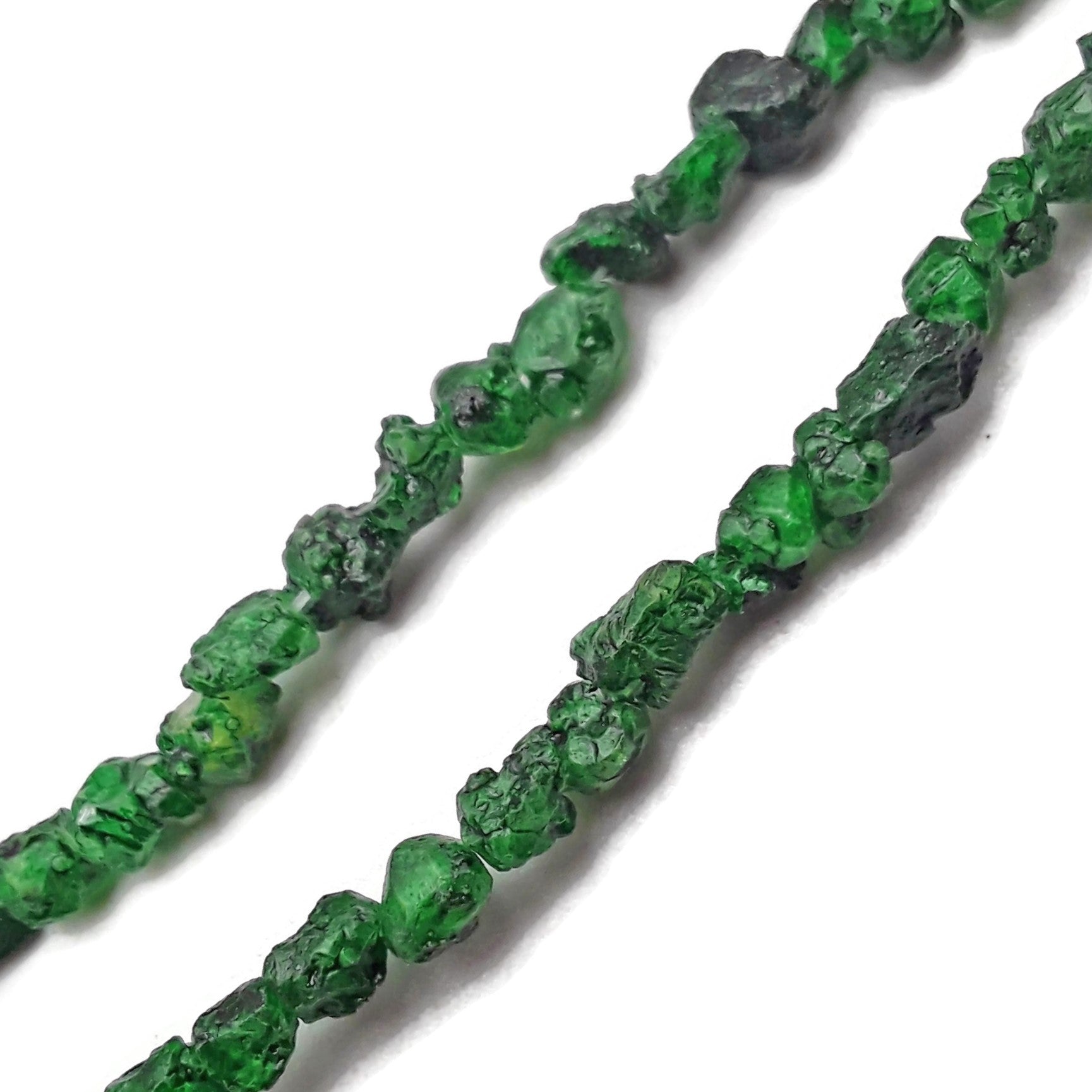 Natural Garnet Rough Pebble Nugget Beads - 6-7mm Red/Green/Blue Gemstone Beads - 15.5 Inch Strand for Jewelry Making, DIY Crafts, Healing Crystals & Home Decor