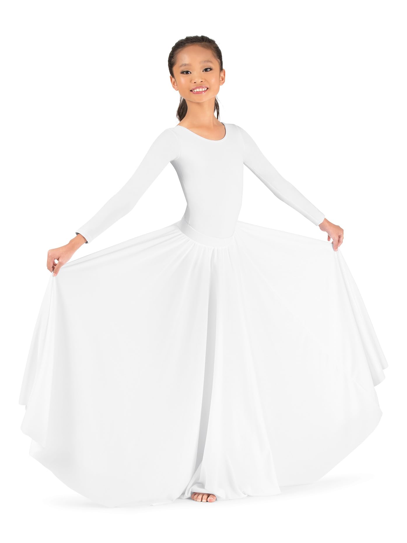 Girls Long Sleeve Leotard for Dance, Gymnastics & Performance - Stretchy Ballet Bodysuit for Kids & Toddlers