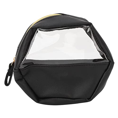 Hexagonal Toiletry Bag - PU Leather Travel Cosmetic Organizer for Women & Men | Waterproof Makeup Pouch for Bathroom, Gym, Camping & Airplane Carry-On