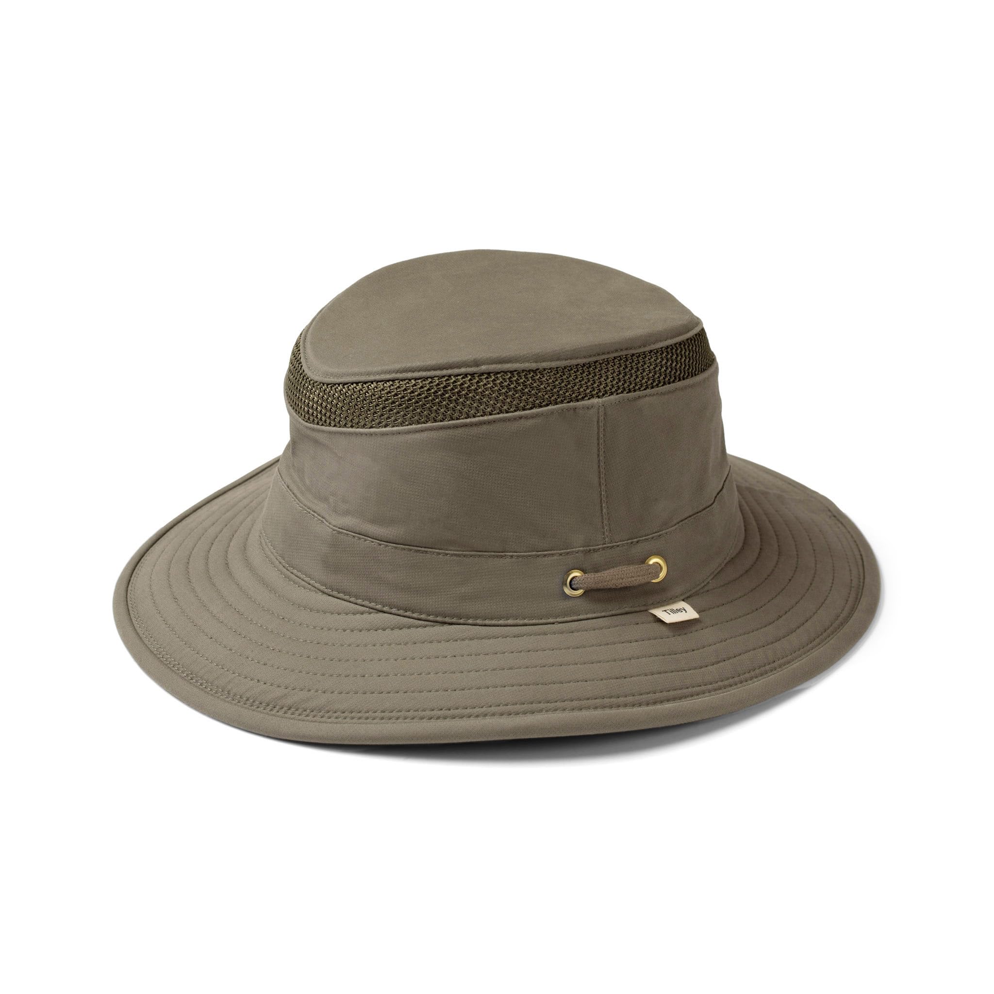 Tilley T5MO Organic Airflo Sun Hat for Men - UPF 50+ UV Protection, Breathable Travel & Outdoor Hat, Olive Green, Size 7.25 (US) - Perfect for Hiking, Fishing, Gardening & Beach Activities