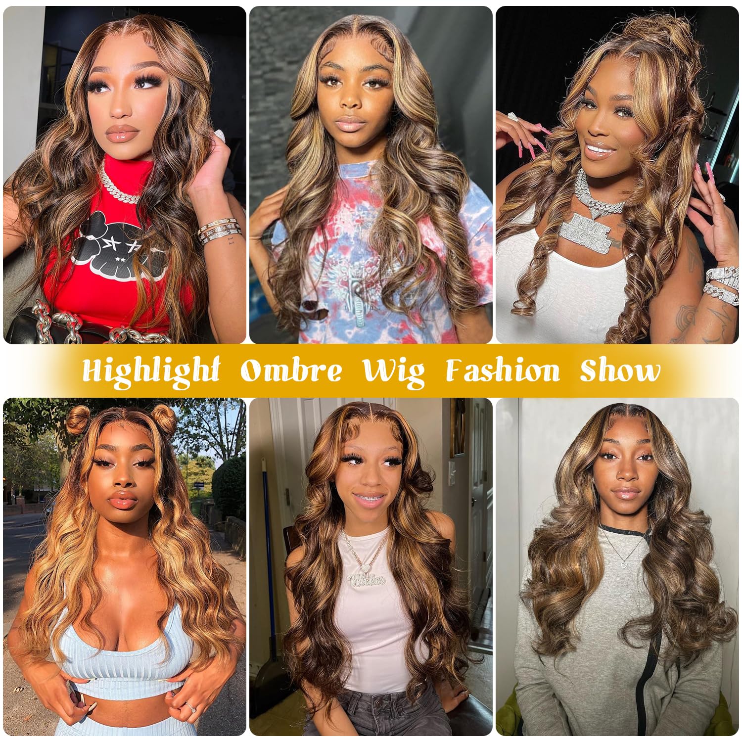 13x4 HD Transparent Honey Blonde Ombre Lace Front Wig Human Hair - 180% Density 4/27 Colored Body Wave Glueless Wig for Women (30 Inch) | Perfect for Daily Wear, Parties, Cosplay & Special Occasions