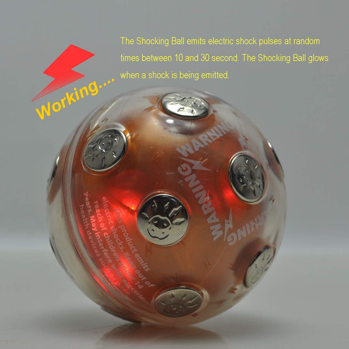 ThinkTop Shock Ball Hot Potato Game - Electric Shocking Party Game for Adults & Kids - Fun Christmas Gift & Novelty Toy for Family Gatherings, Game Nights & Birthday Parties (Brown)