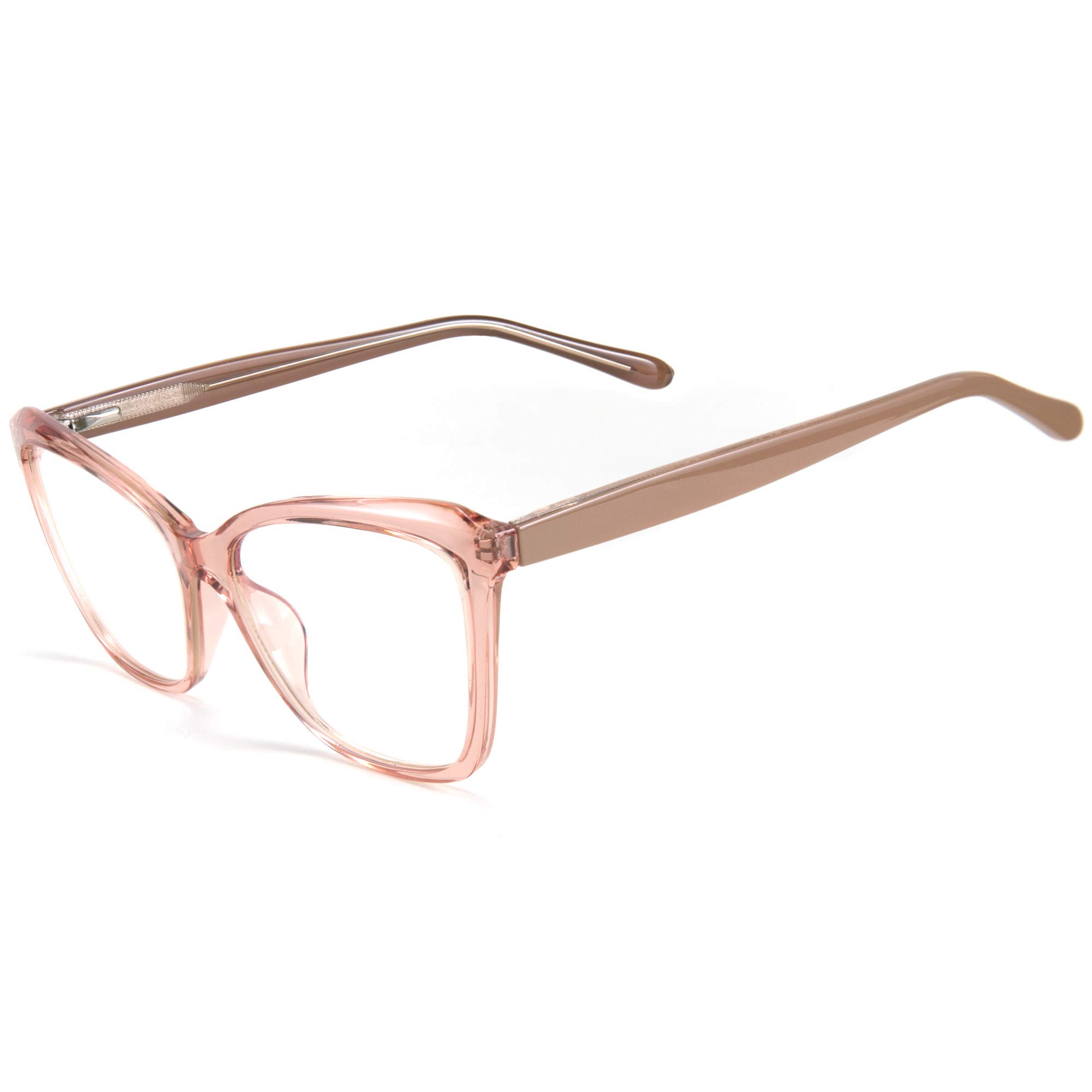 FEISEDY Blue Light Blocking Glasses for Women & Men - Cat Eye Computer Glasses with Spring Hinge - Anti Eyestrain Gaming & Reading Glasses (B4008) - Perfect for Office Work, Screen Time & Digital Device Use