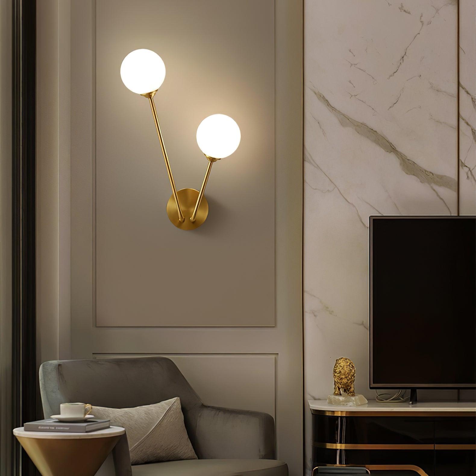 Crystal Branch Wall Light - Elegant LED Sconce for Bedroom, Living Room, Hallway - Modern Decorative Lighting Fixture for Home & Office